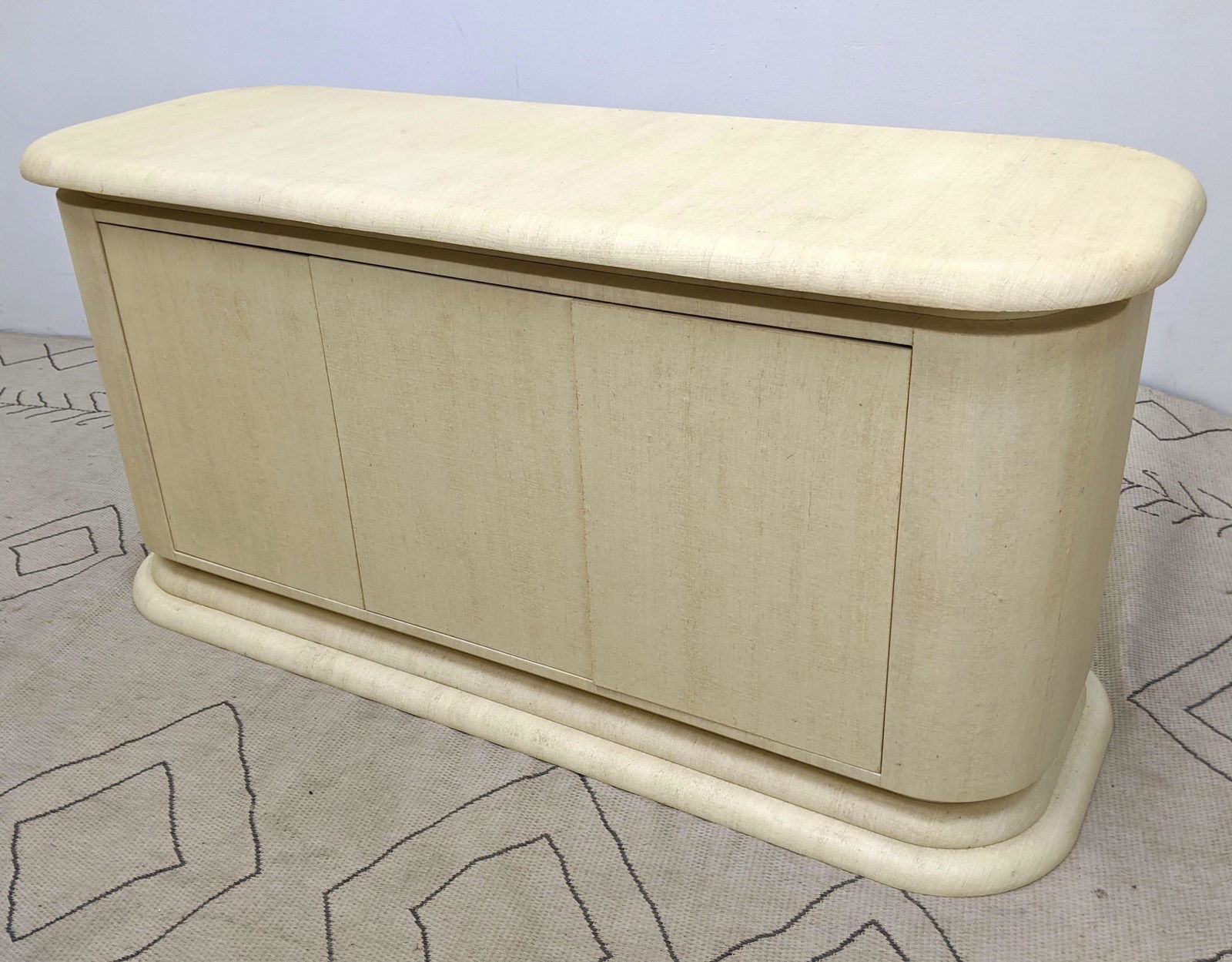 70s Modern Sideboard Credenza Cabinet.  Woven Design. T (1 of 11)