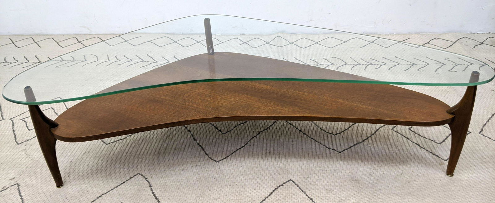 Mid Century Modern  Coffee Cocktail Table. Walnut with (1 of 8)