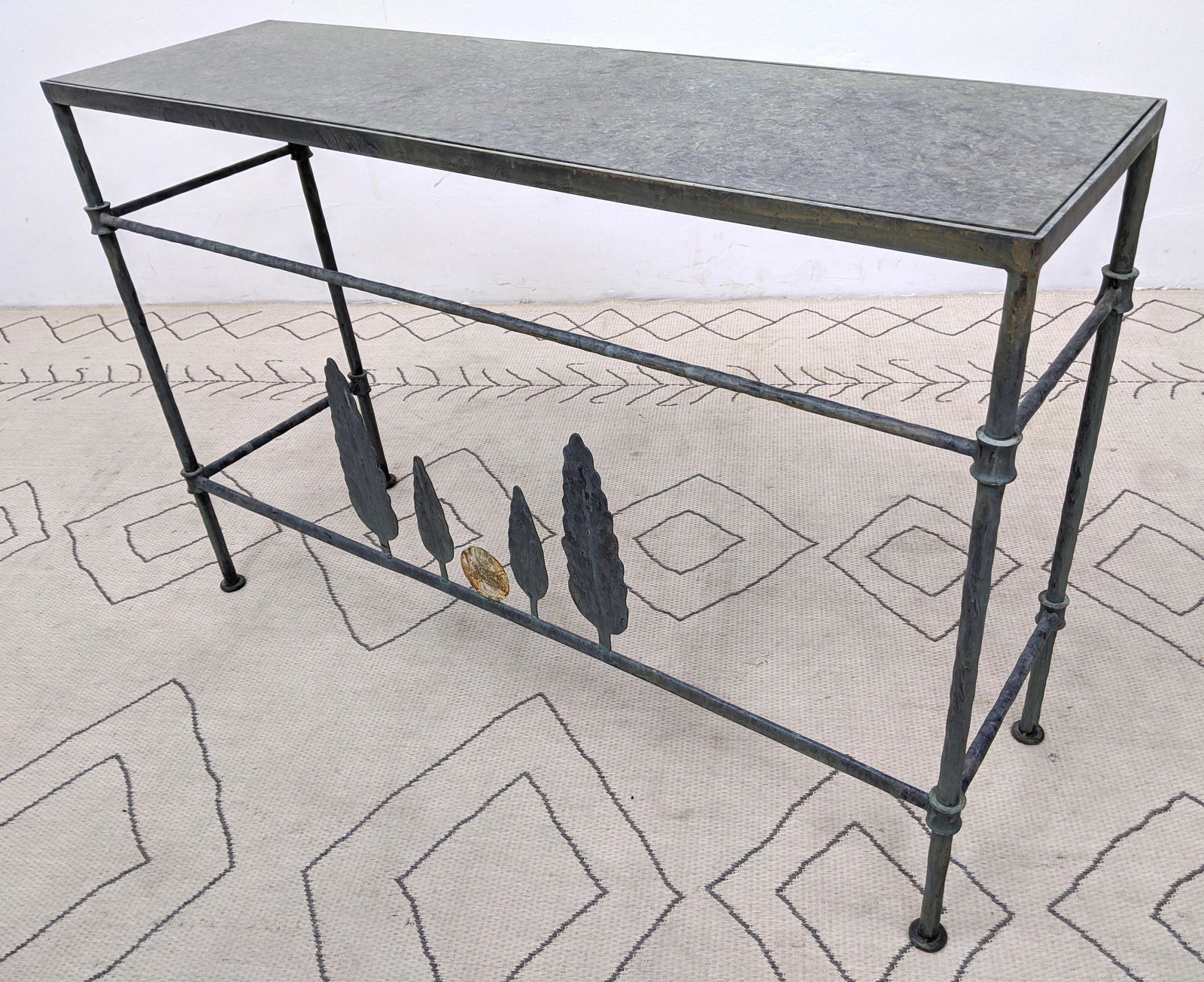 Diego Giacometti Style Iron Console Sofa Hall Table.  P (1 of 9)
