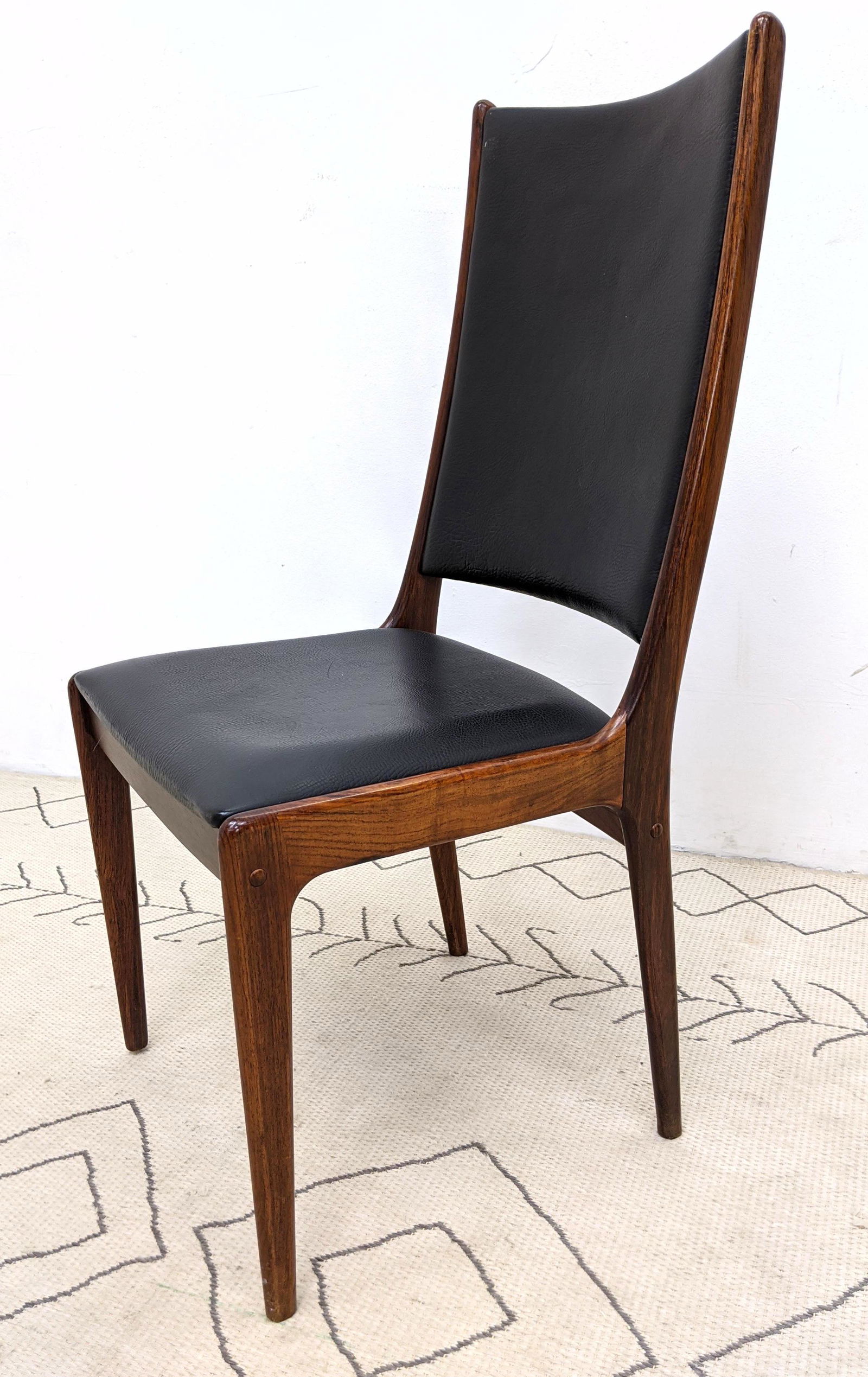 Danish Modern Rosewood Tall Back Chair. (1 of 12)