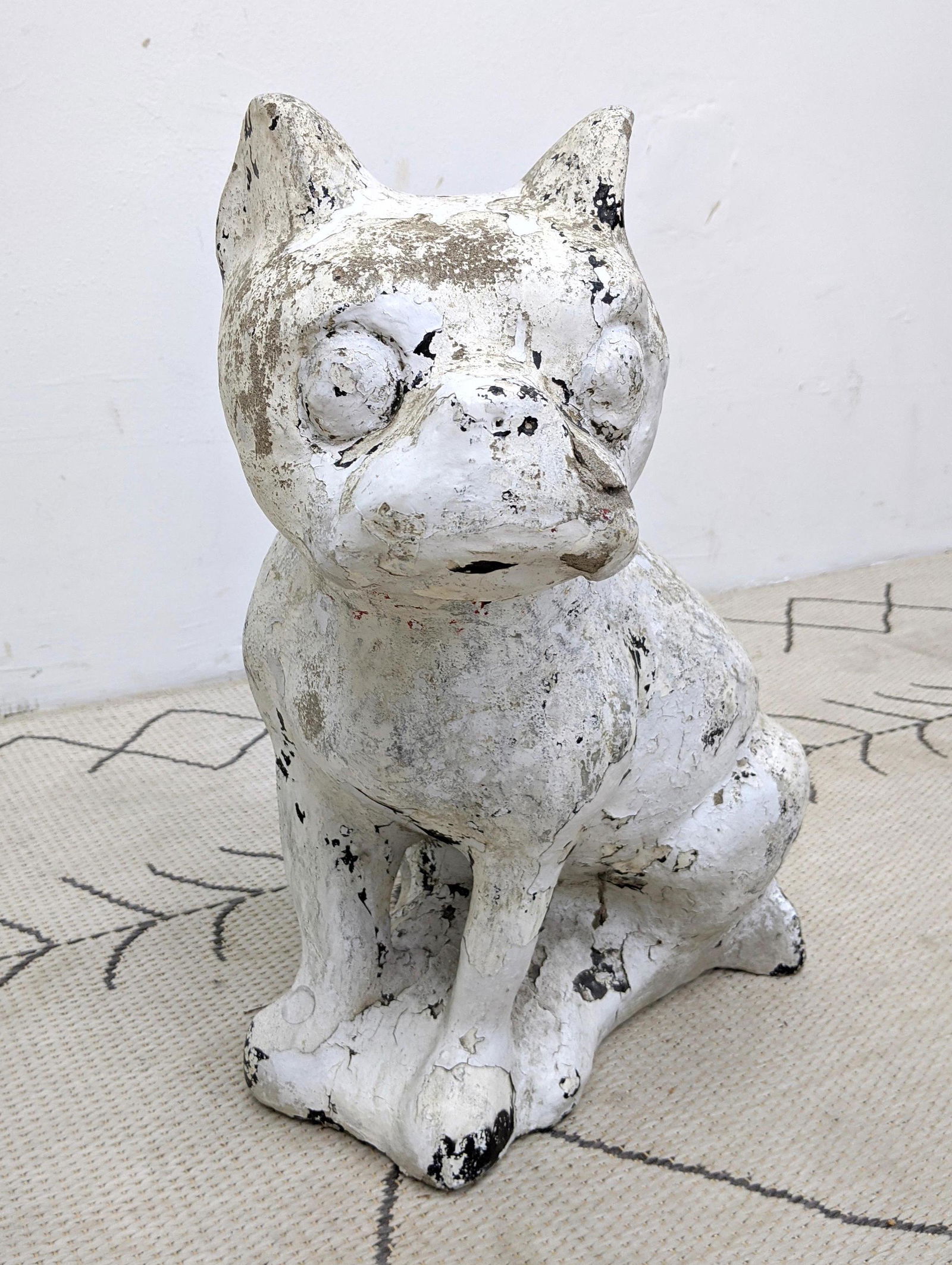 Cast Cement Dog Garden Sculpture. (1 of 13)