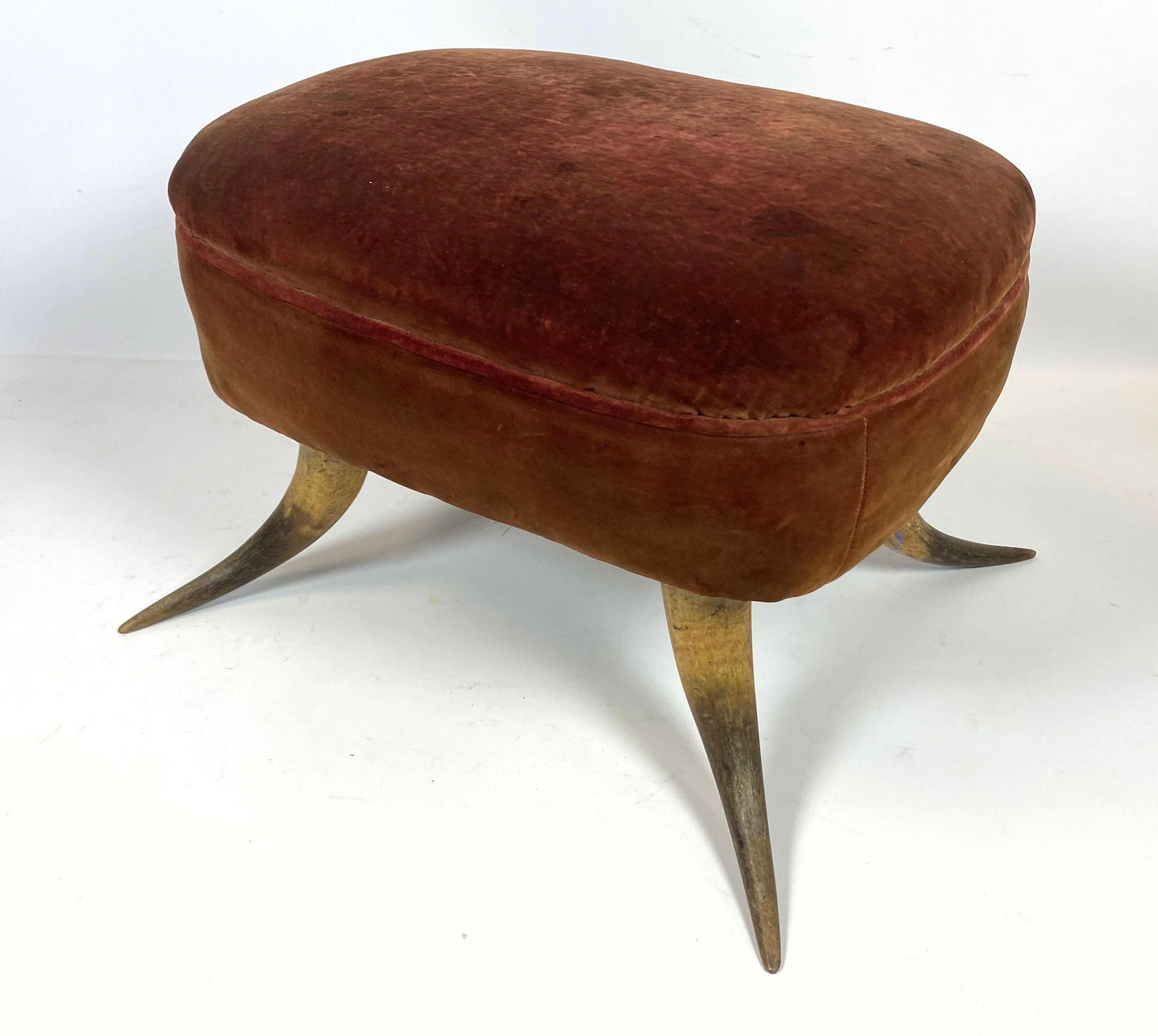 Antique Steer Horn Foot Stool. (1 of 12)