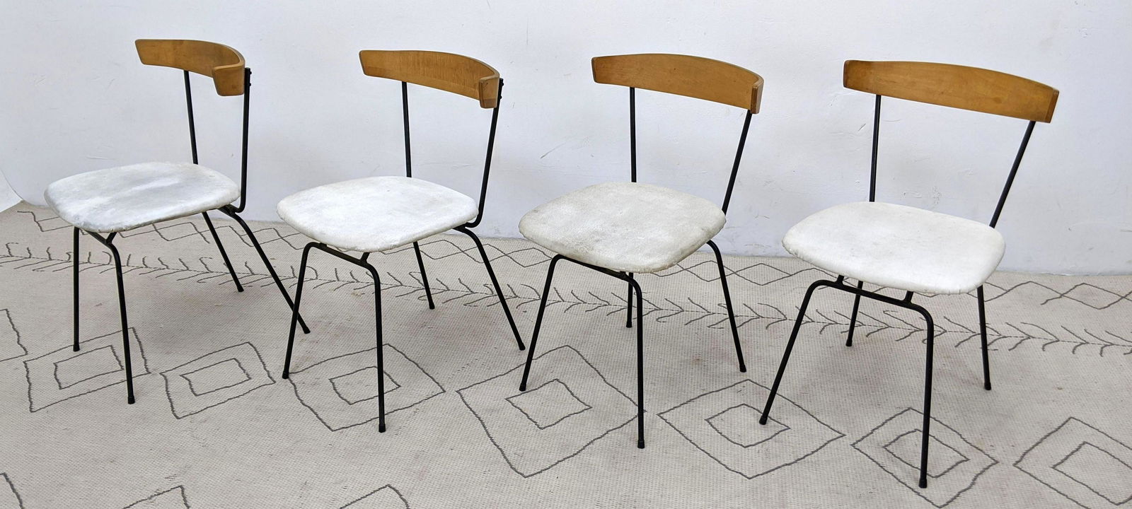 Set 4 CLIFFORD PASCOE Iron & Bentwood Side Dining Chair (1 of 10)