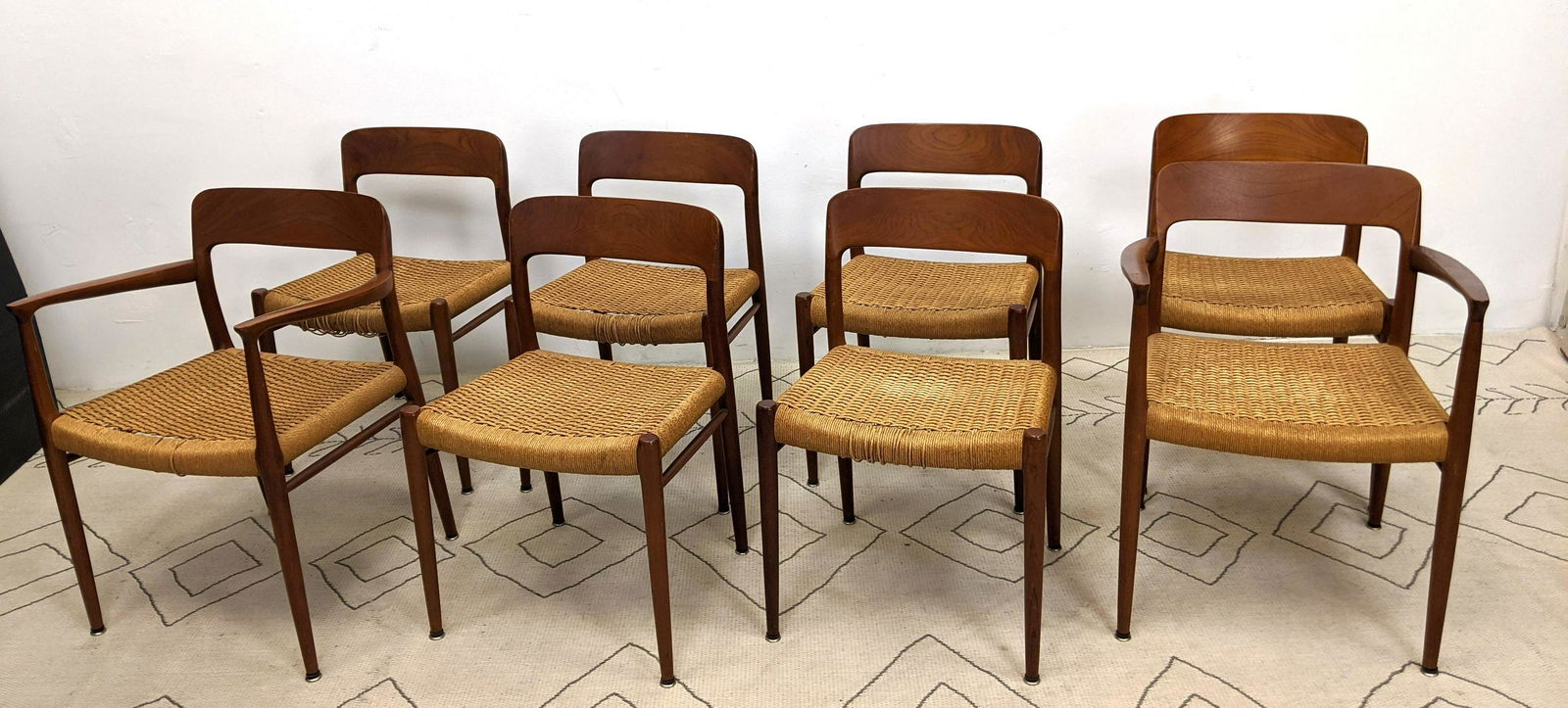Set 8 NIELS OTTO MOLLER Dining Chairs. J.L. Moller Bran (1 of 13)
