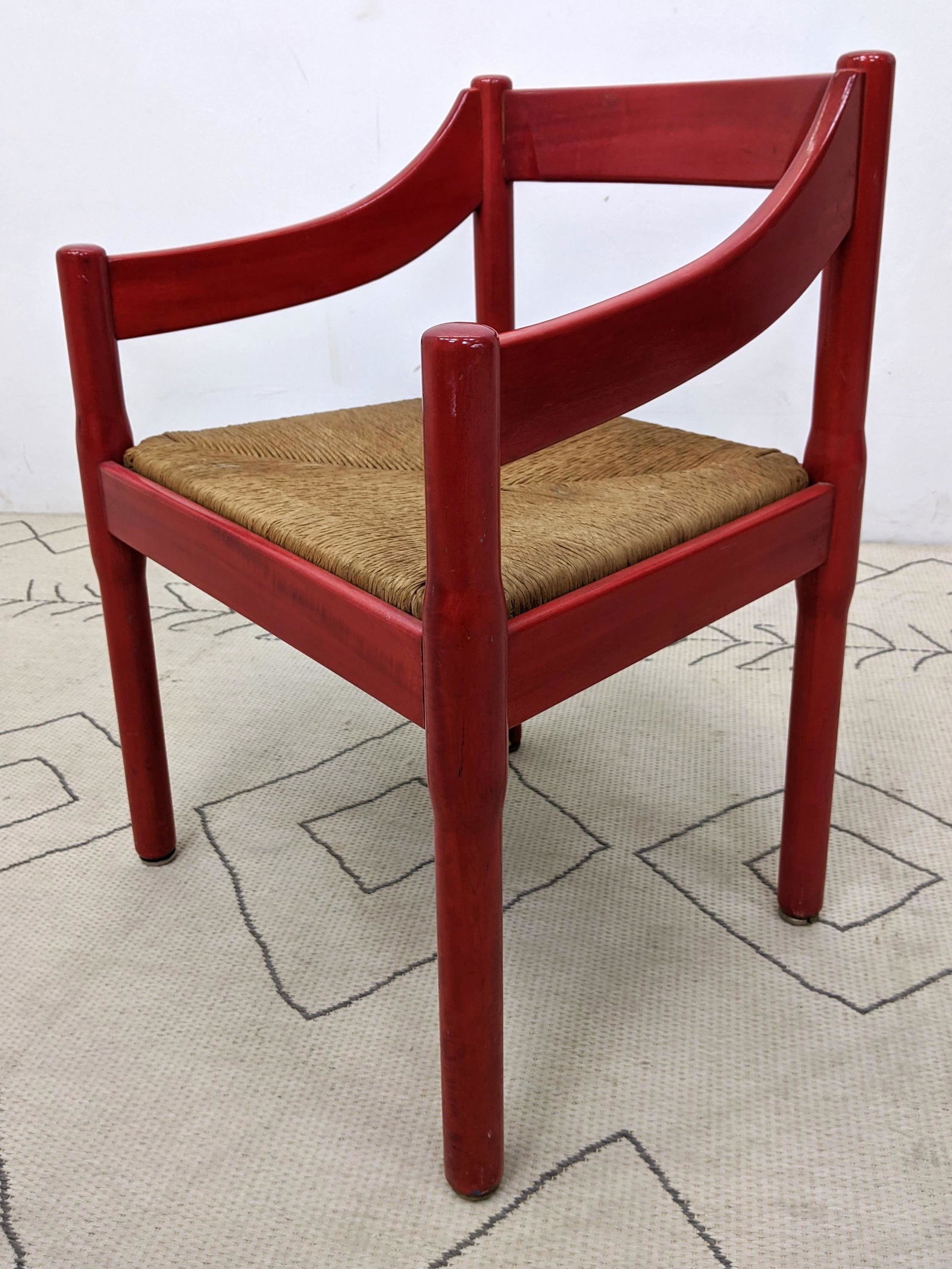 Vico Magistretti Carimate Chair.  Red finish. (1 of 12)