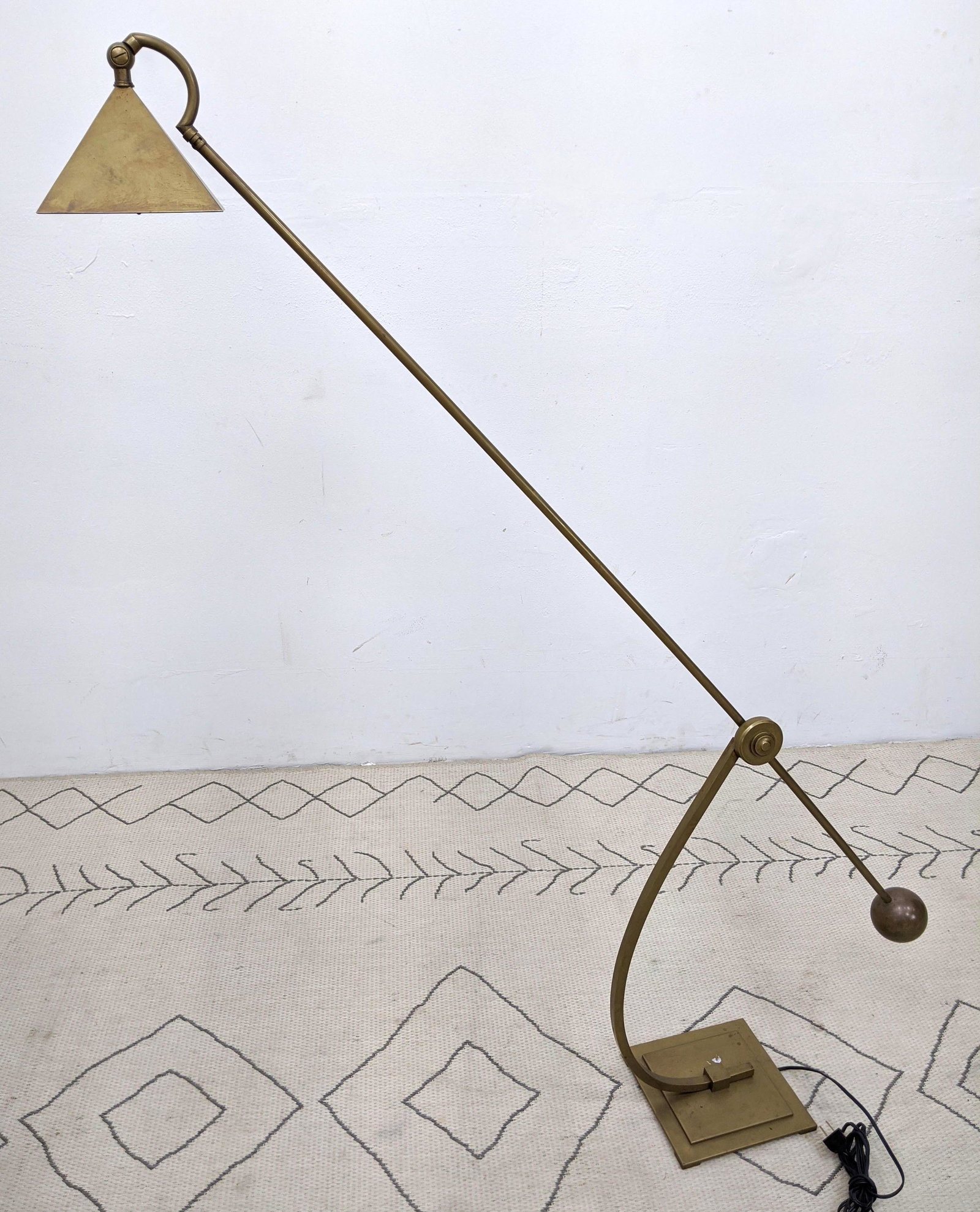 Brass Counterbalance Floor Lamp. (1 of 9)