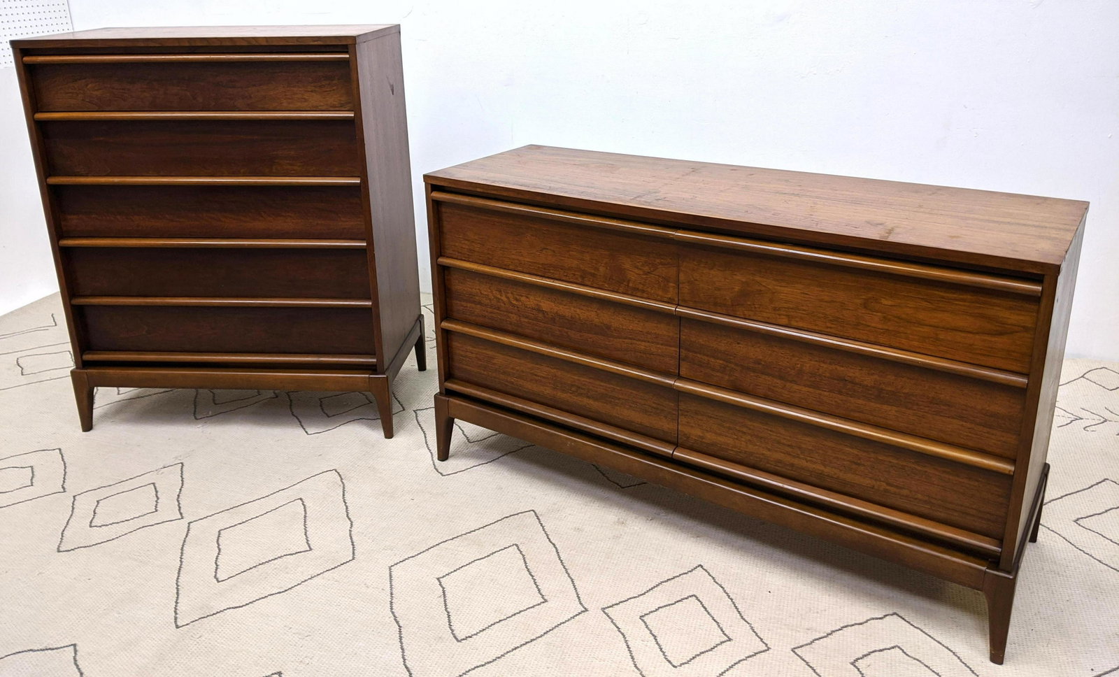 LANE High and Low Dressers Chests. American Modern: LANE High and Low Dressers Chests. American Modern -- Dimensions: H: 43.5 inches: W: 35 inches: D: 18 inches ---