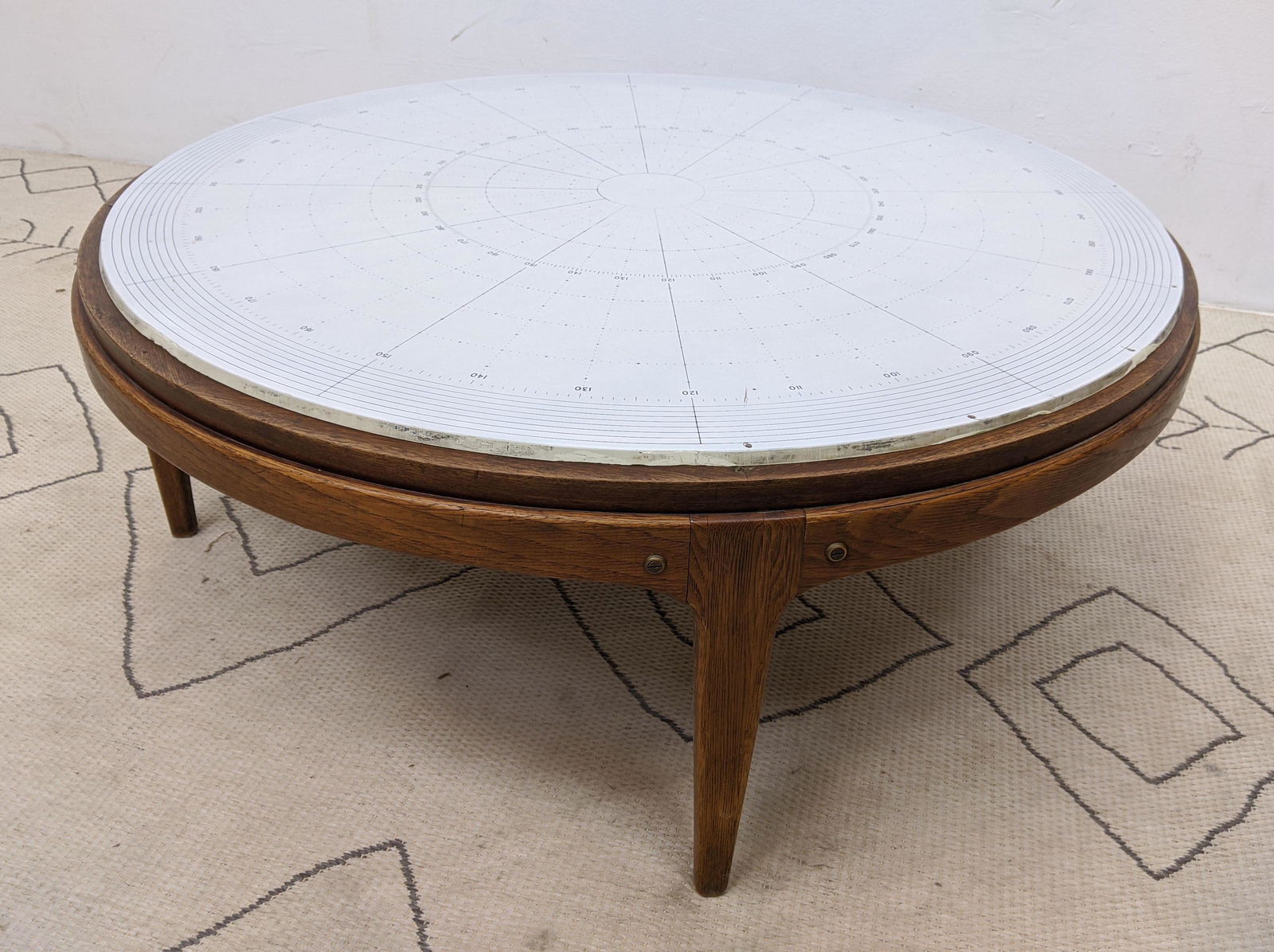 LANE Coffee Cocktail Table with Printed Glass Top. (1 of 12)