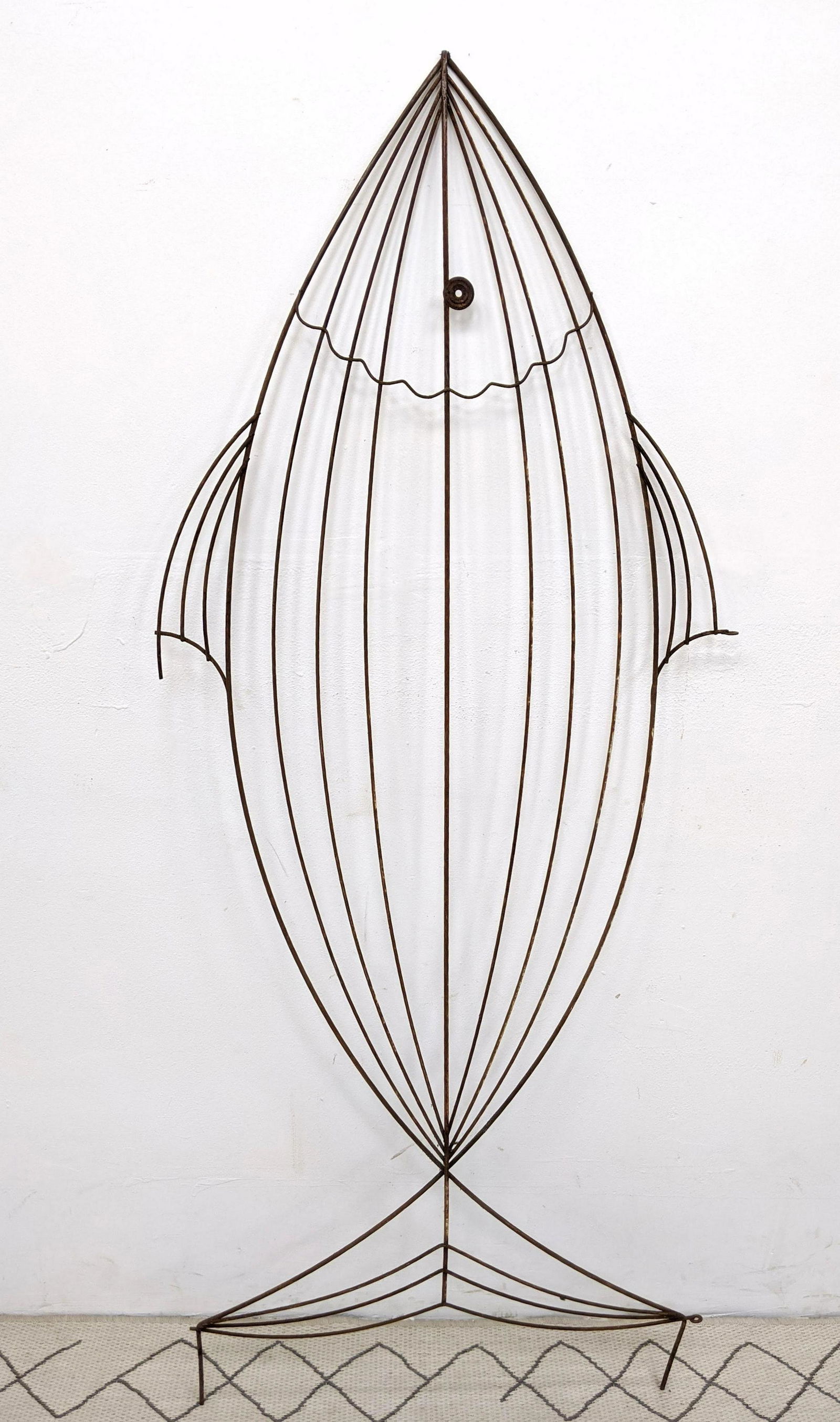 Large Wire FISH wall sculpture. Plant trellis. (1 of 8)