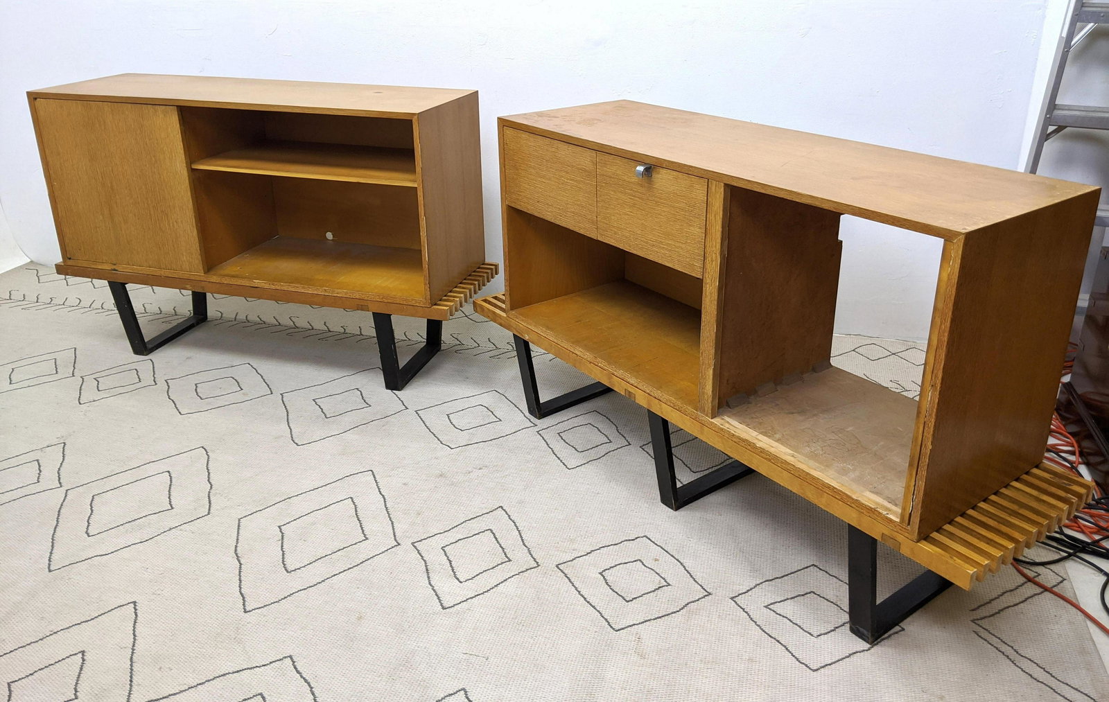 4pc GEORGE NELSON  2 Cabinets 1 for stereo and 2 Bench (1 of 20)