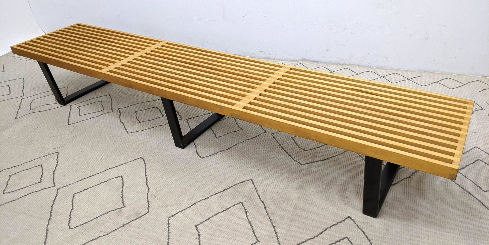 GEORGE NELSON for HERMAN MILLER Bench. Long Slat Bench (1 of 9)