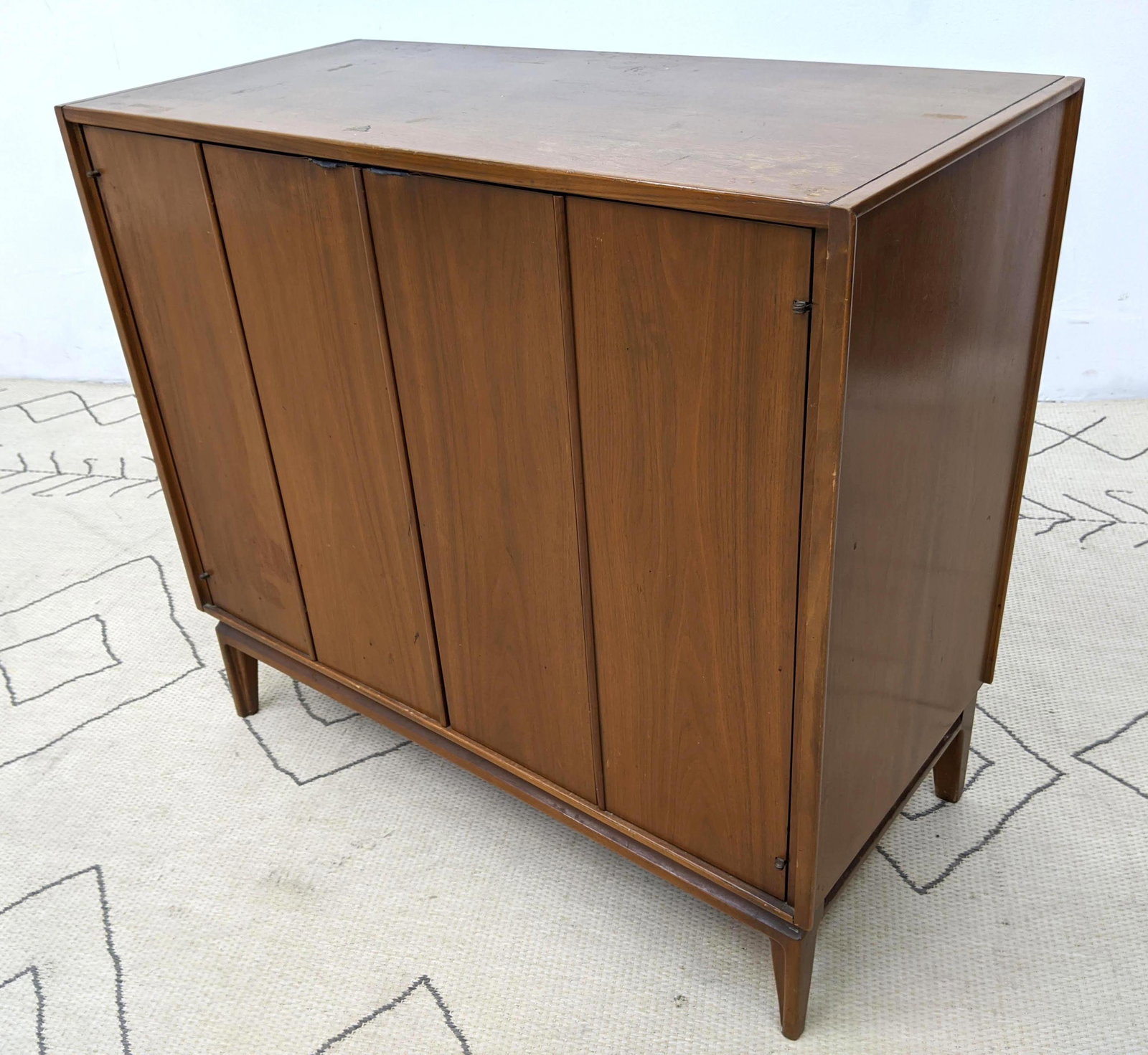 American Modern Walnut Server Cabinet. Bifold Doors. (1 of 15)