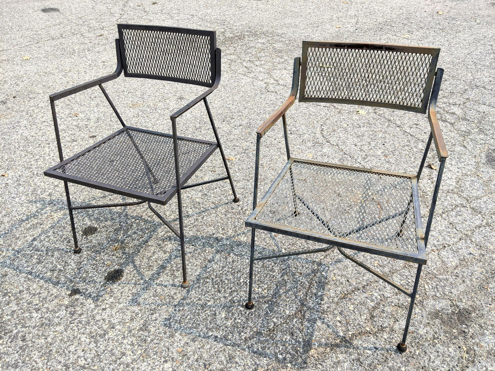 Pair Salterini Style Arm Chairs with Tilting Backs. (1 of 11)