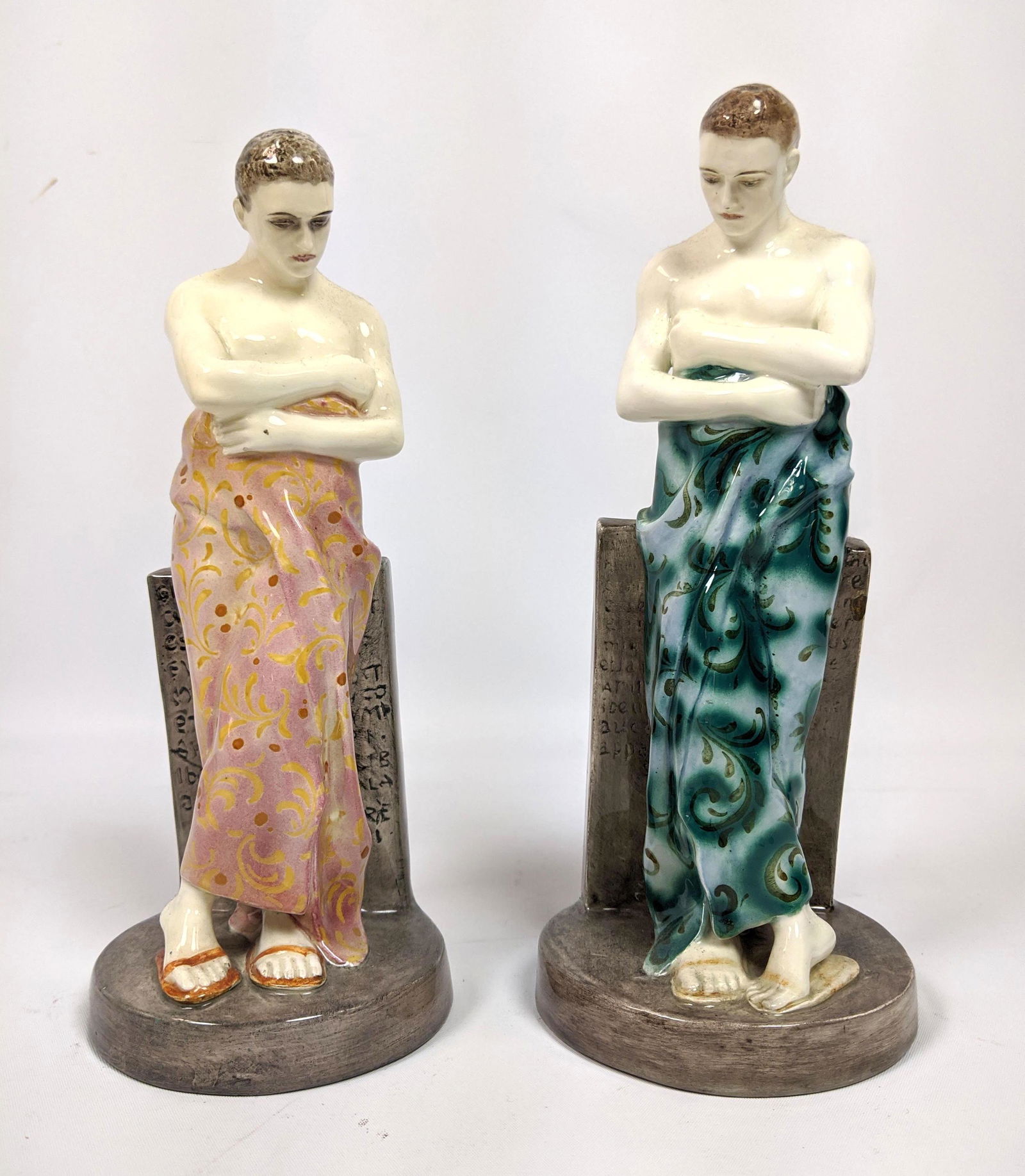 Pair MAISON Figures. GOLDSCHEIDER Made in Austria. Hand (1 of 11)