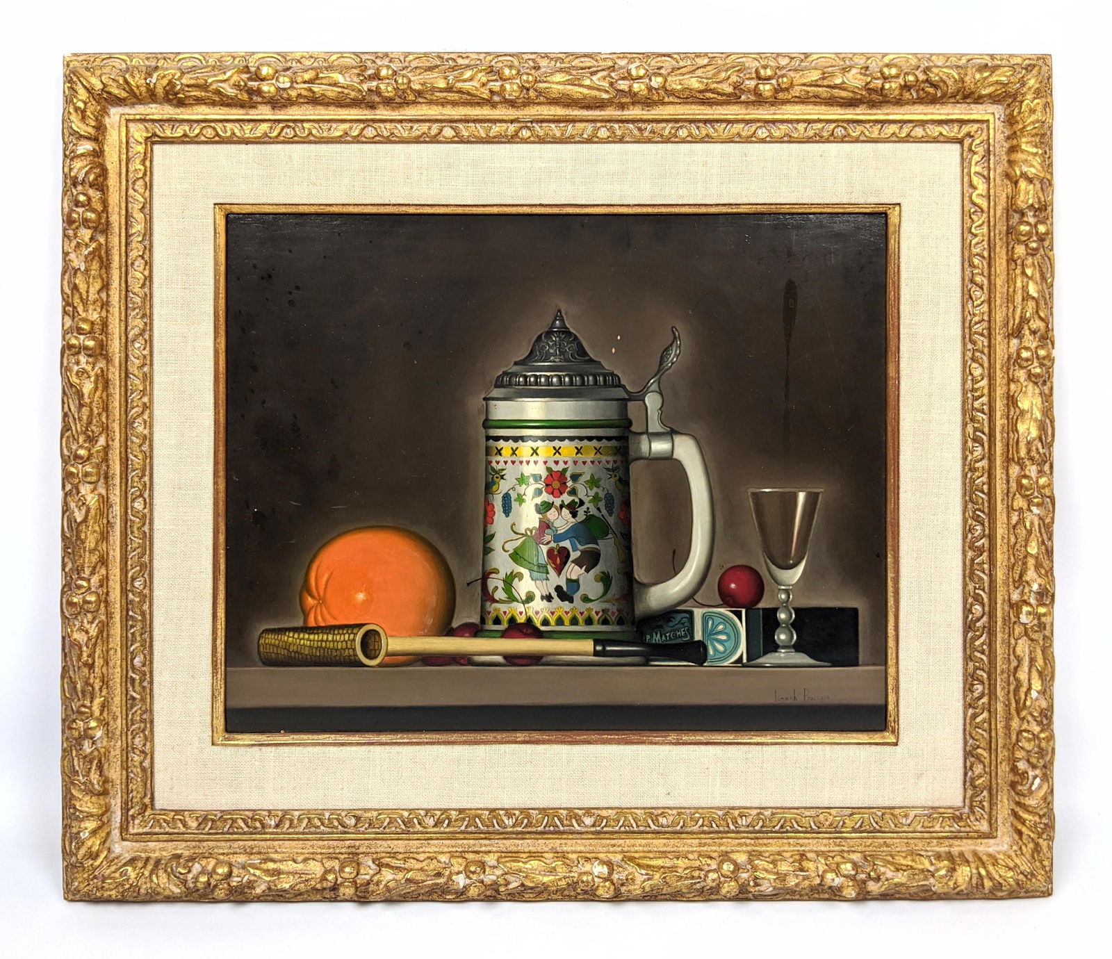 JOSEPH PROCOPIO Trompe-LÕoeil  Oil painting on Board. (1 of 10)