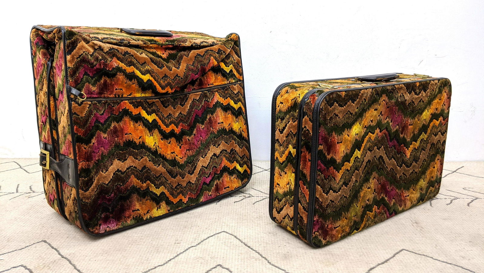 Vintage Colorful Fabric Luggage. (1 of 19)