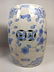 Pair Blue and White Chinese Porcelain Garden Pedestal S - 11