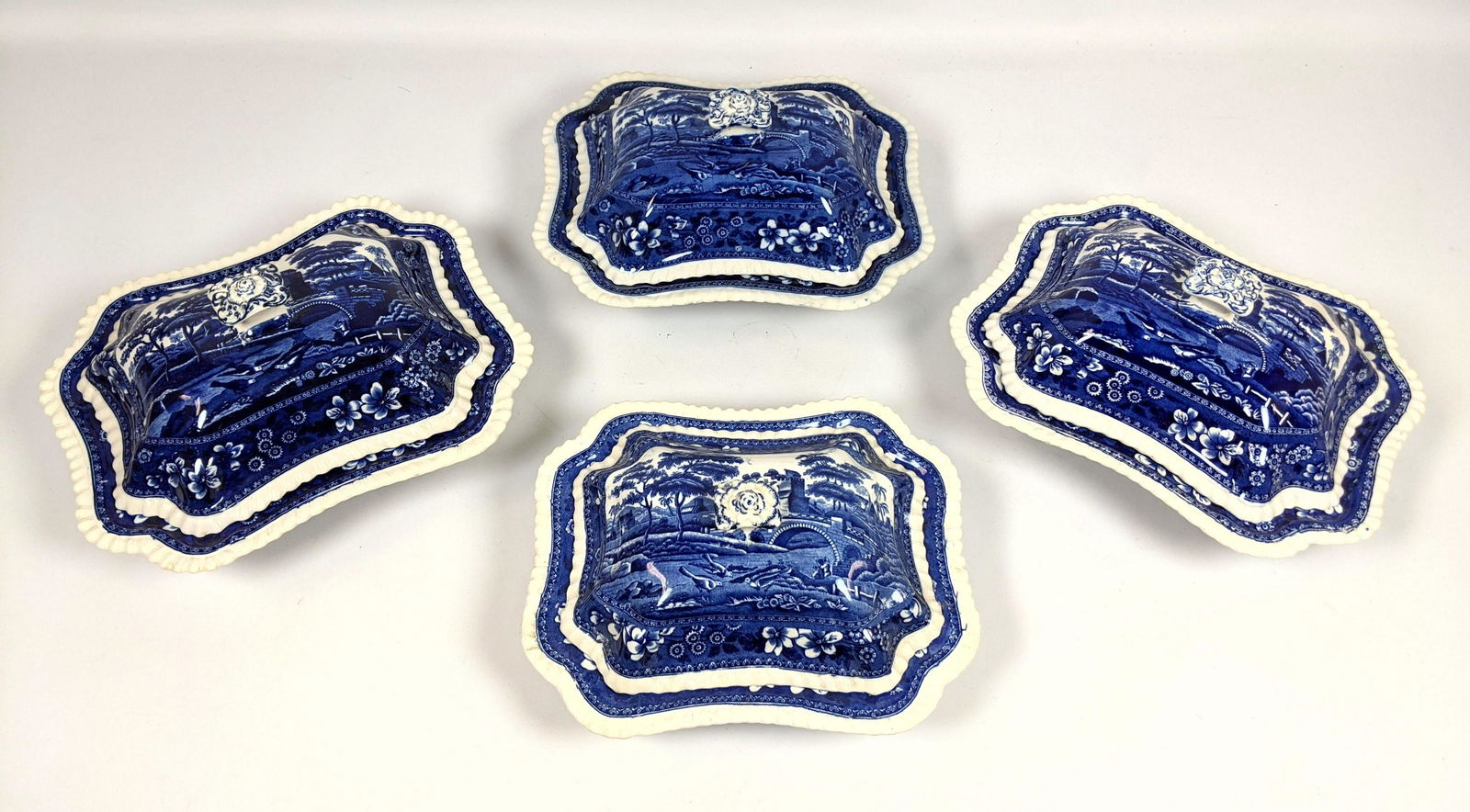 4pcs COPELAND SPODES TOWER England Covered Vegetable Di (1 of 8)