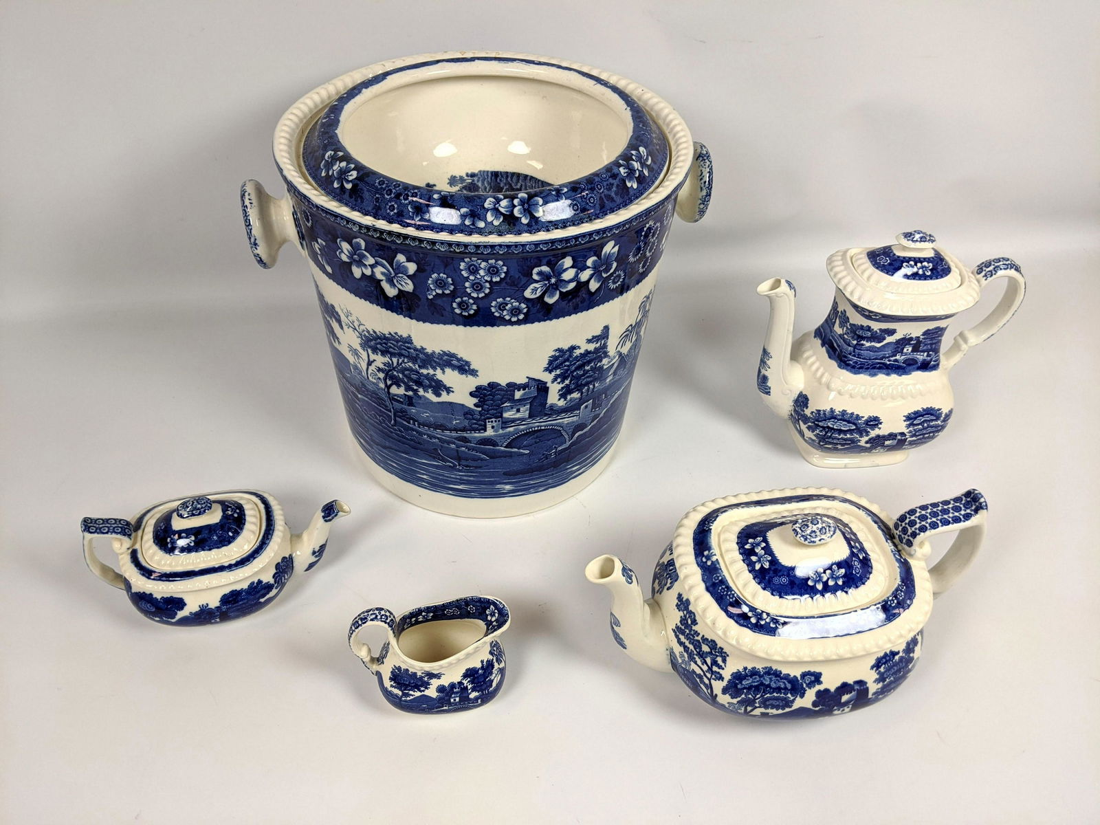 5pcs COPELAND Spode's Tower England.  Teapots, Ice buck (1 of 13)