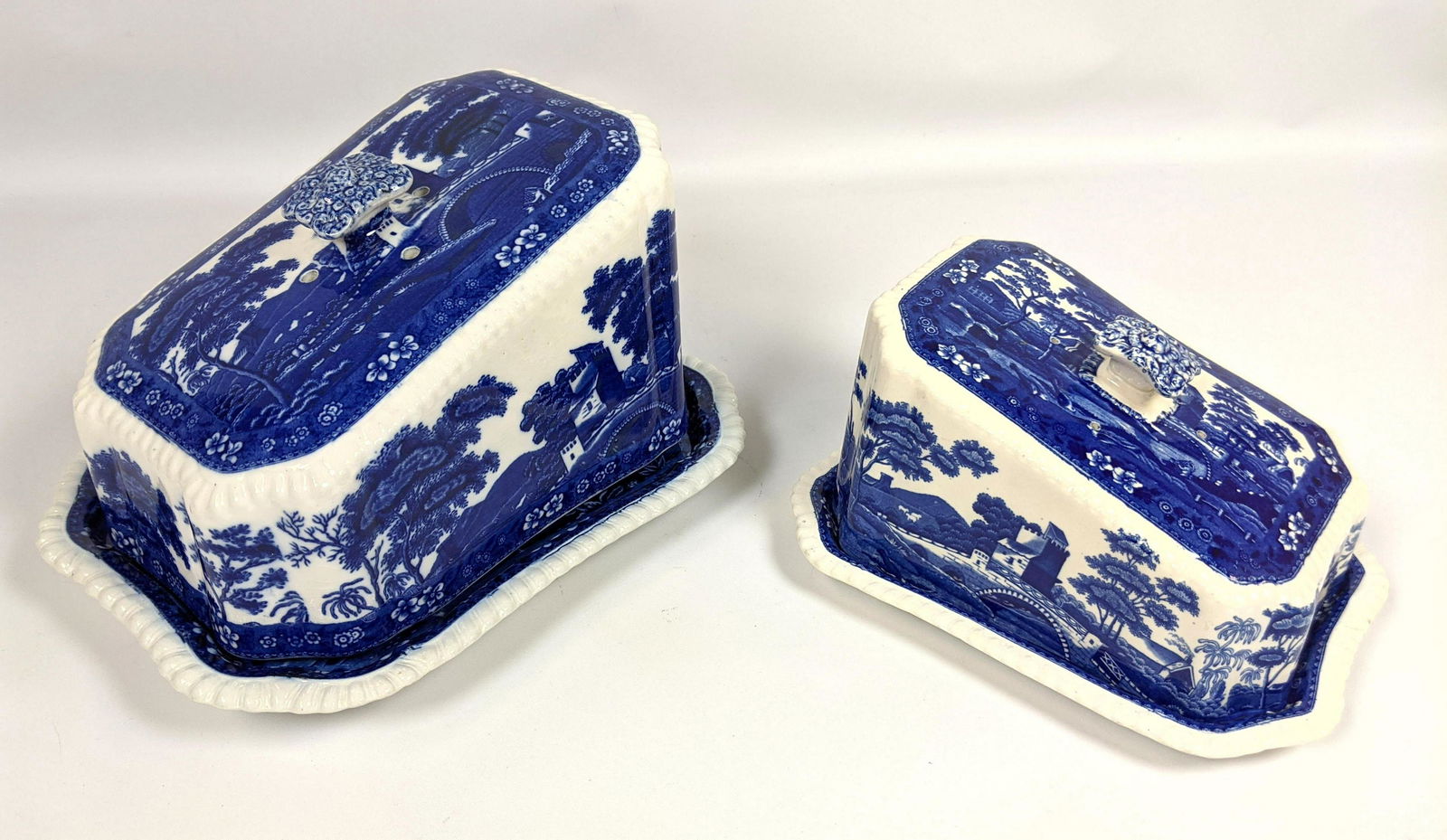 2pcs COPELAND Spode's Tower England.  Covered Cheese Do (1 of 9)