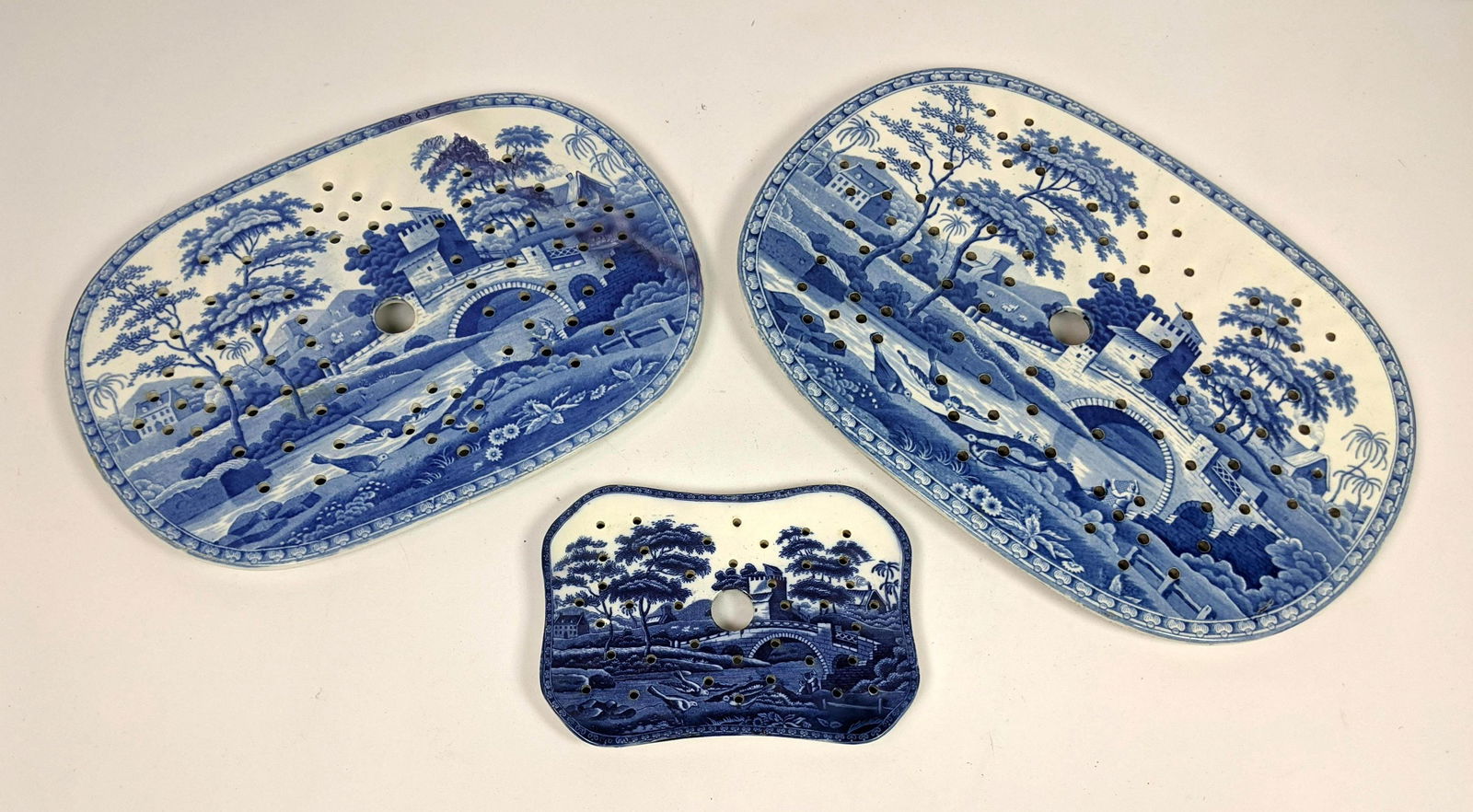 3pcs COPELAND SPODES TOWER England Pierced Inserts. (1 of 12)