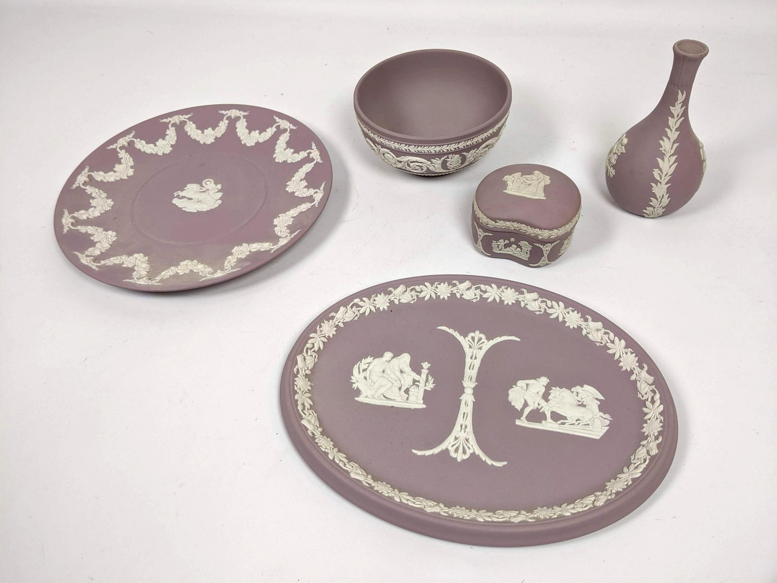 5pcs Wedgwood Jasperware. Made in England. Vase, dishes (1 of 10)