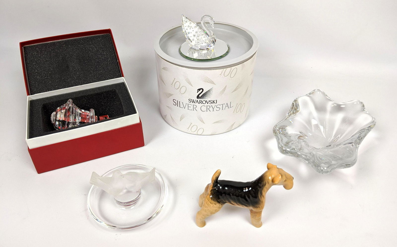 5pcs Collectables. Beswick dog, Lalique ring dish, Swar (1 of 16)