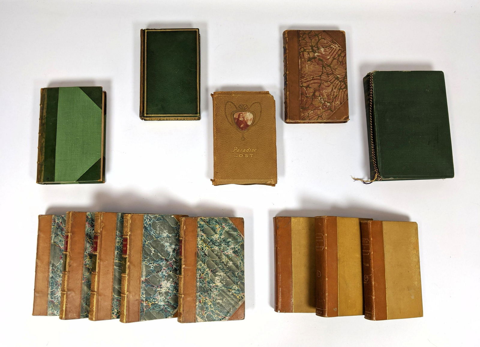 13pcs Leather Bound Books. Mitfords Greece, British Pai (1 of 18)