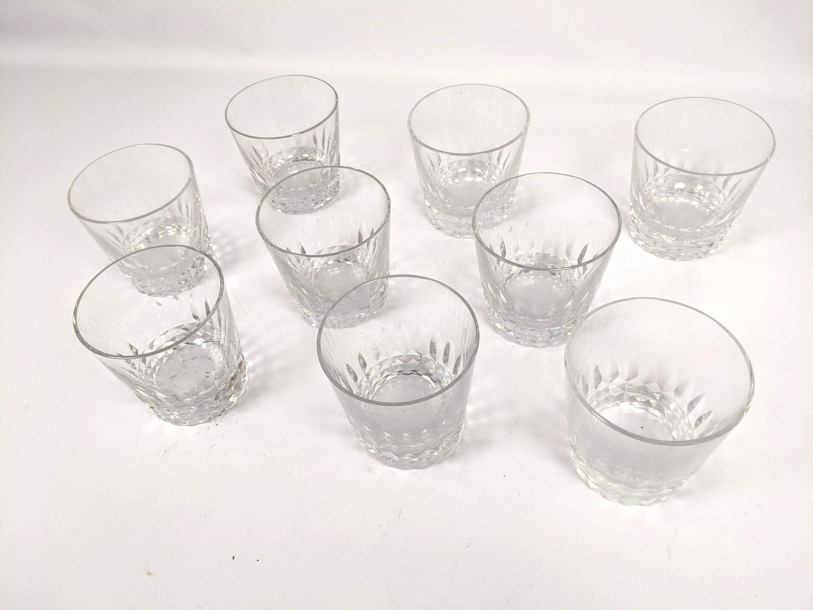 9pcs BACCARAT Crystal Tumblers.  Rock Glasses. Perfect (1 of 8)