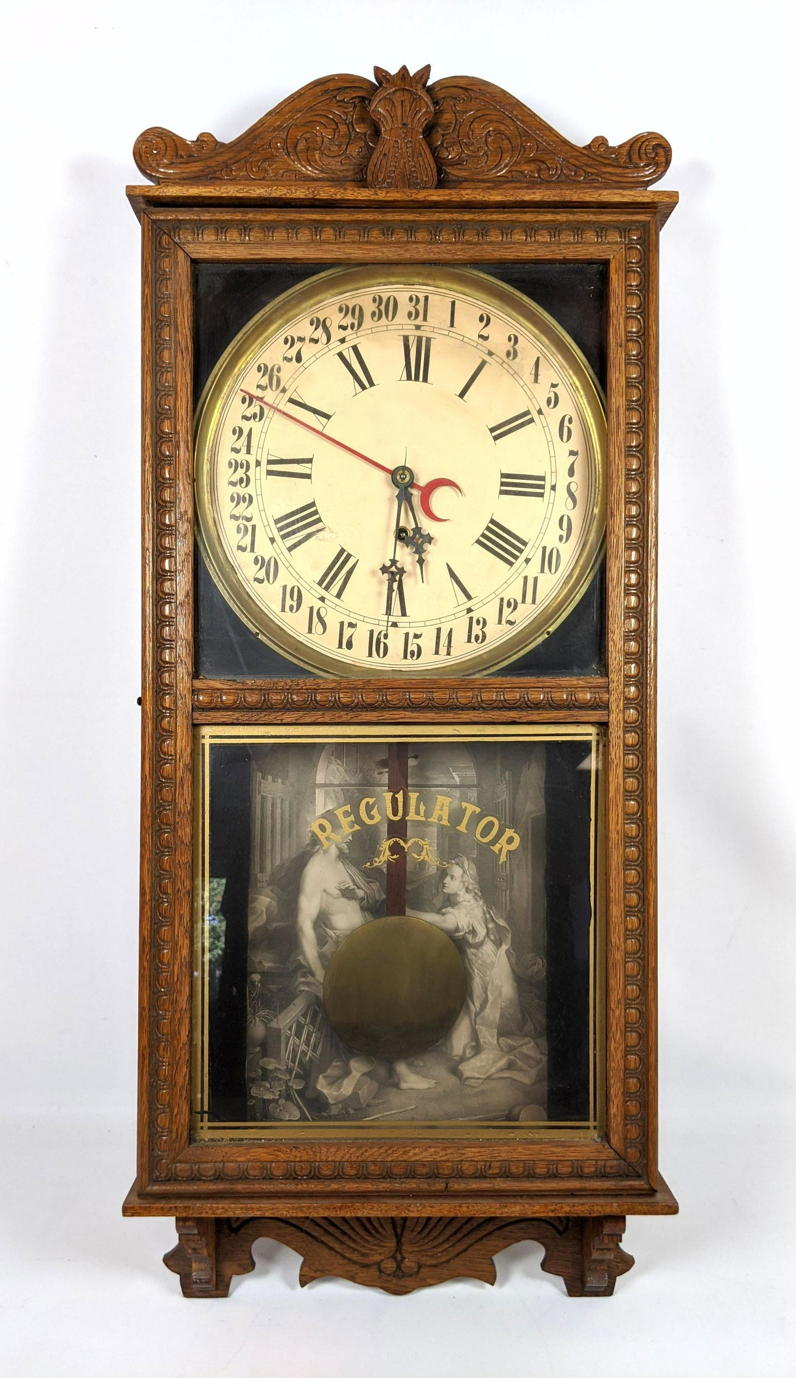 31 Day Regulator Oak Wall Clock. Observatory. (1 of 16)