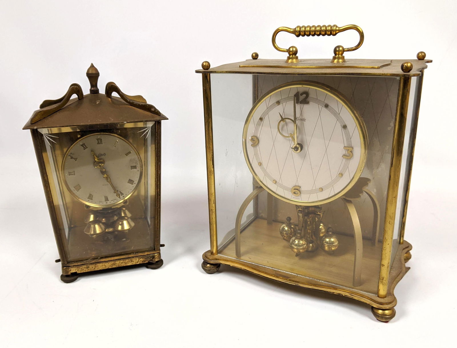 2pcs Shelf Clocks. Kundo and Schatz.  Brass. (1 of 19)