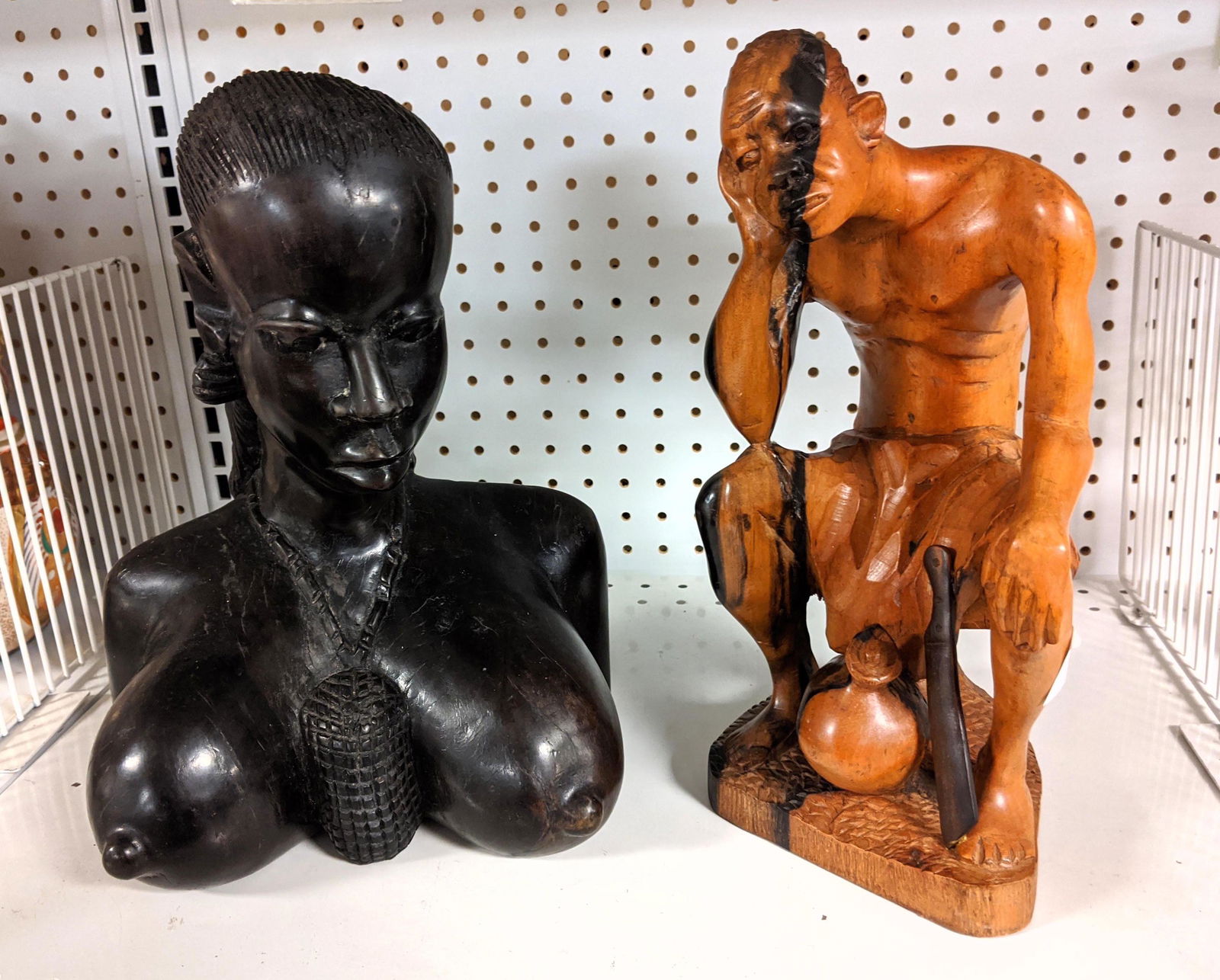 2 African Carved Wood Figures. (1 of 10)