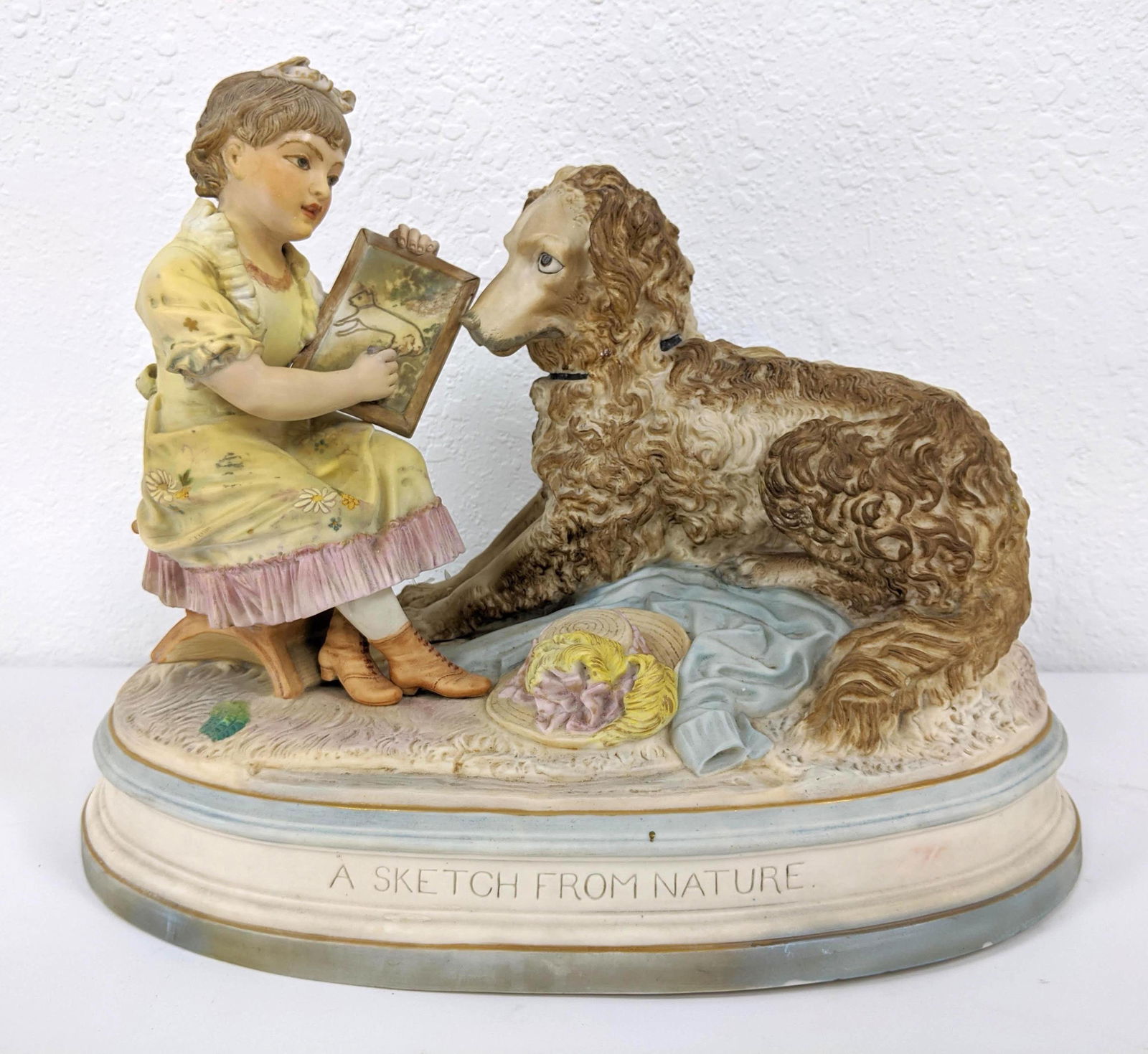 Vintage Bisque Figural Group. ÒA Sketch from NatureÓ. Y (1 of 9)