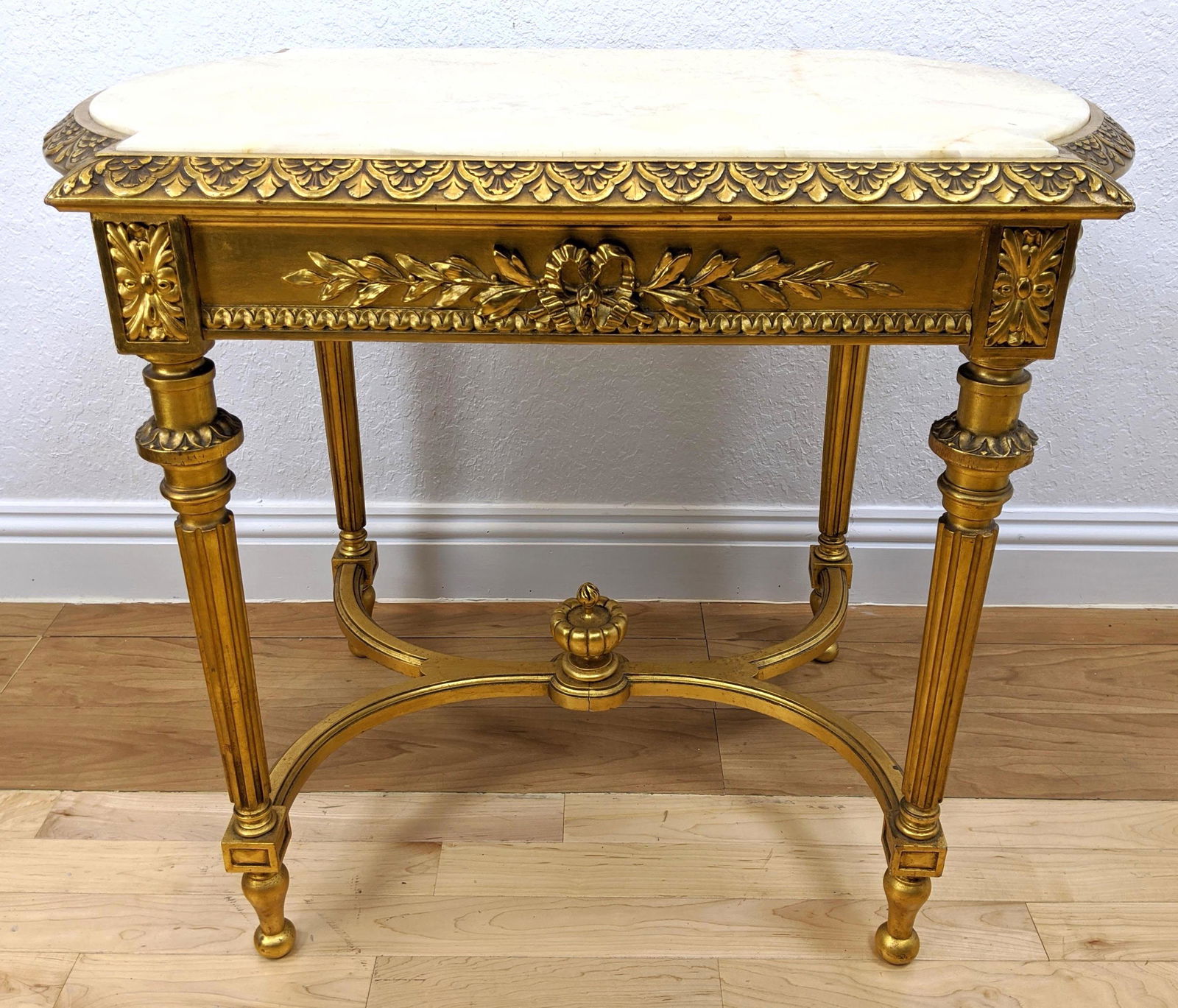 Louis xv Style Gilt Wood Onyx Occasional Hall Table. Sh (1 of 7)