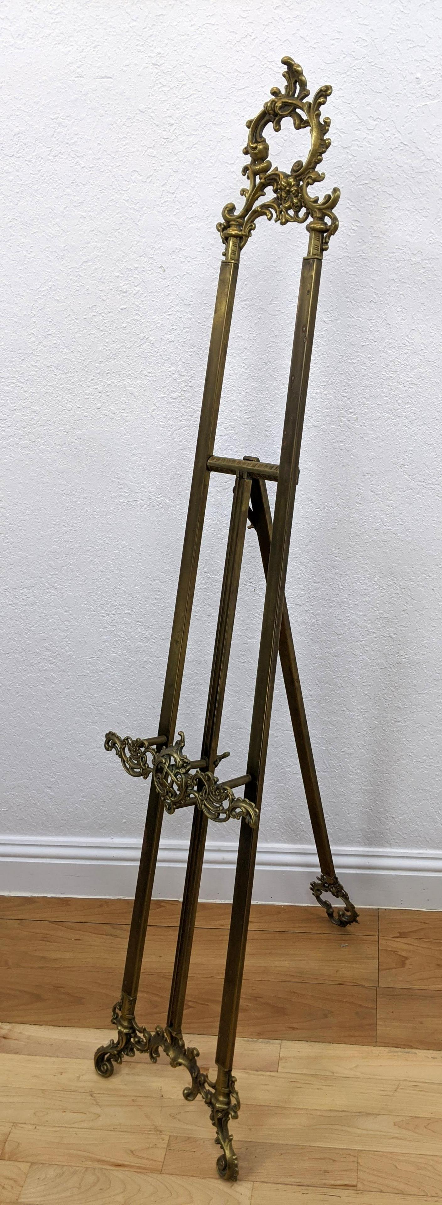 Decorative Brass Standing Floor Easel. Adjustable Paint (1 of 6)