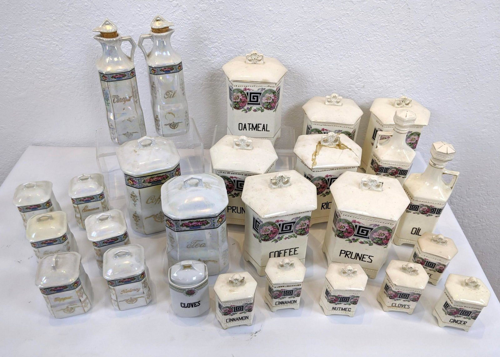 26pc Lg Assortment Spice Jars. German, Czech. 2 large s (1 of 10)