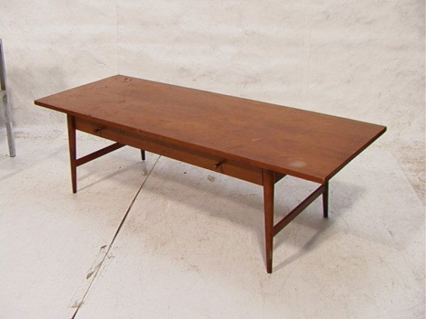 Paul McCobb Planner Group Coffee Table with One D: Paul McCobb Planner Group Coffee Table with One Drawer. Tapered Legs. Dimensions: H: 16 inches: W: 54 inches: D: 20 inches Condition (General) Please contact us with specific questions about condition
