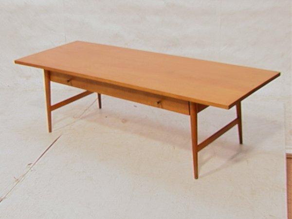 PAUL McCOBB Planner Group Coffee Table MAPLE. On: PAUL McCOBB Planner Group Coffee Table MAPLE. One Drawer. Remnants of label. Dimensions: H: 16 inches: D: 20.25 inches: L: 54 inches Condition (General) Please contact us with specific questions about