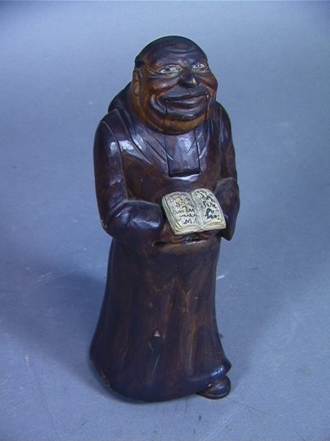 Vintage Carved Wood MONK Nut Cracker. Possibly Ge: Vintage Carved Wood MONK Nut Cracker. Possibly German. Well carved face. Not Marked. Dimensions: H: 9 inches: W: 4 inches: D: 4.75 inches Condition (General) Please contact us with specific questions 