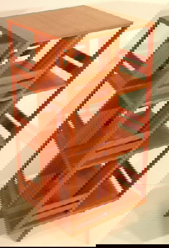 652 SWEDISH TEAK REVOLVING BOOKCASE. Square Open bookc