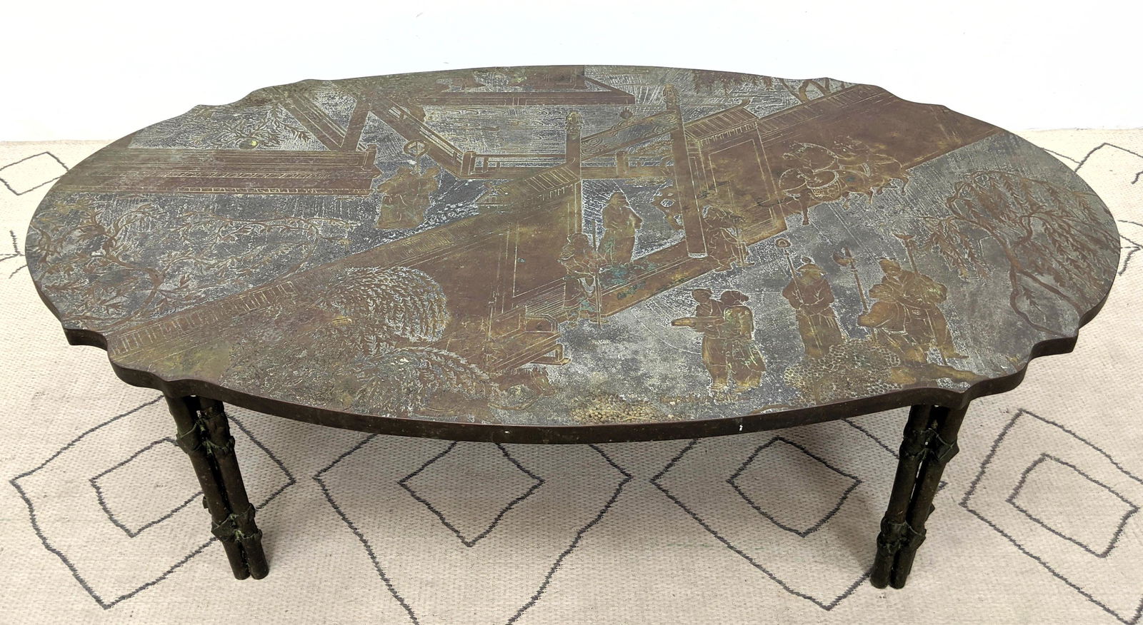PHILIP & KELVIN LAVERNE "Chan" Etched Bronze Coffee Tab (1 of 15)