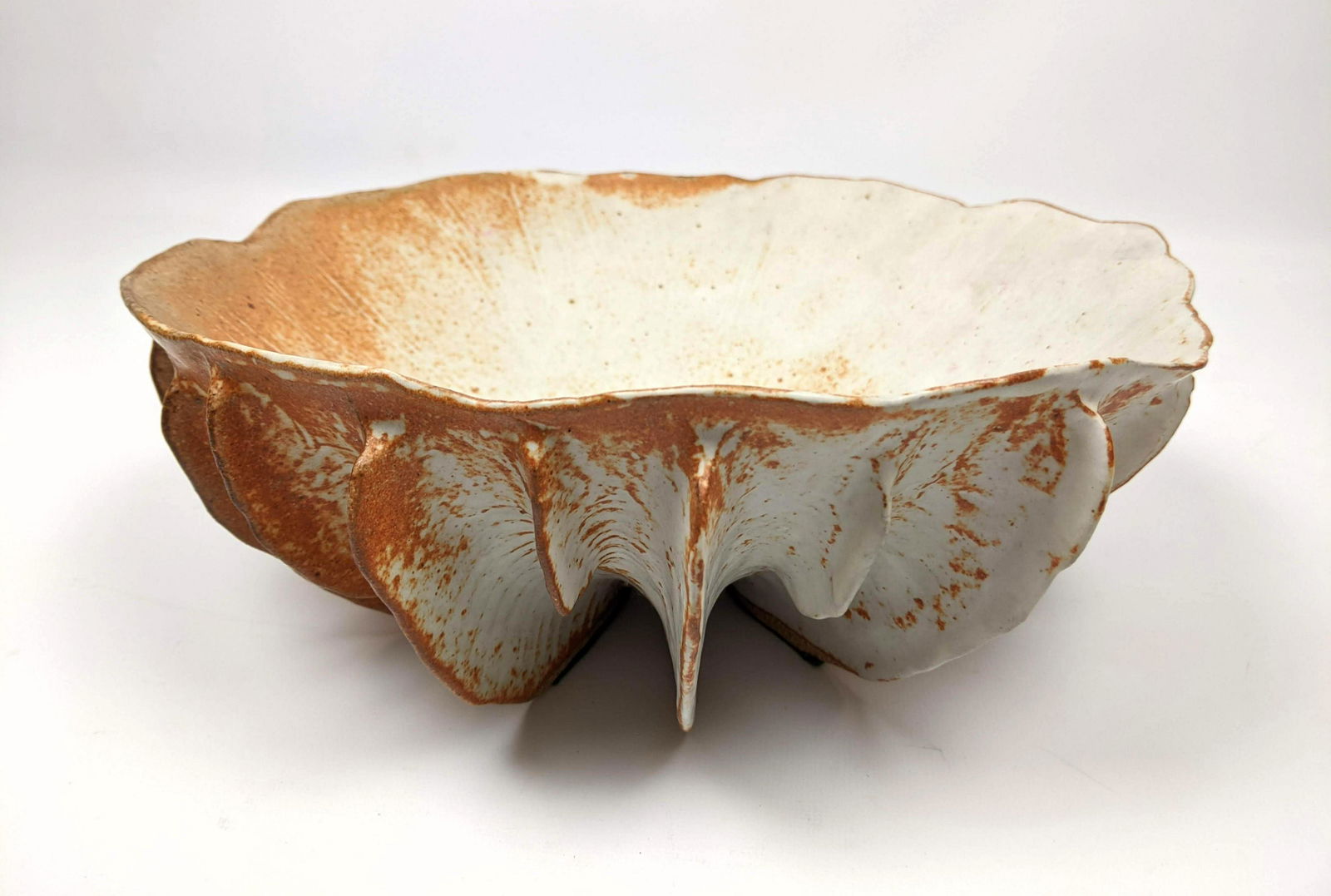 Artist Signed Pottery Bowl. Naturalistic form. (1 of 11)