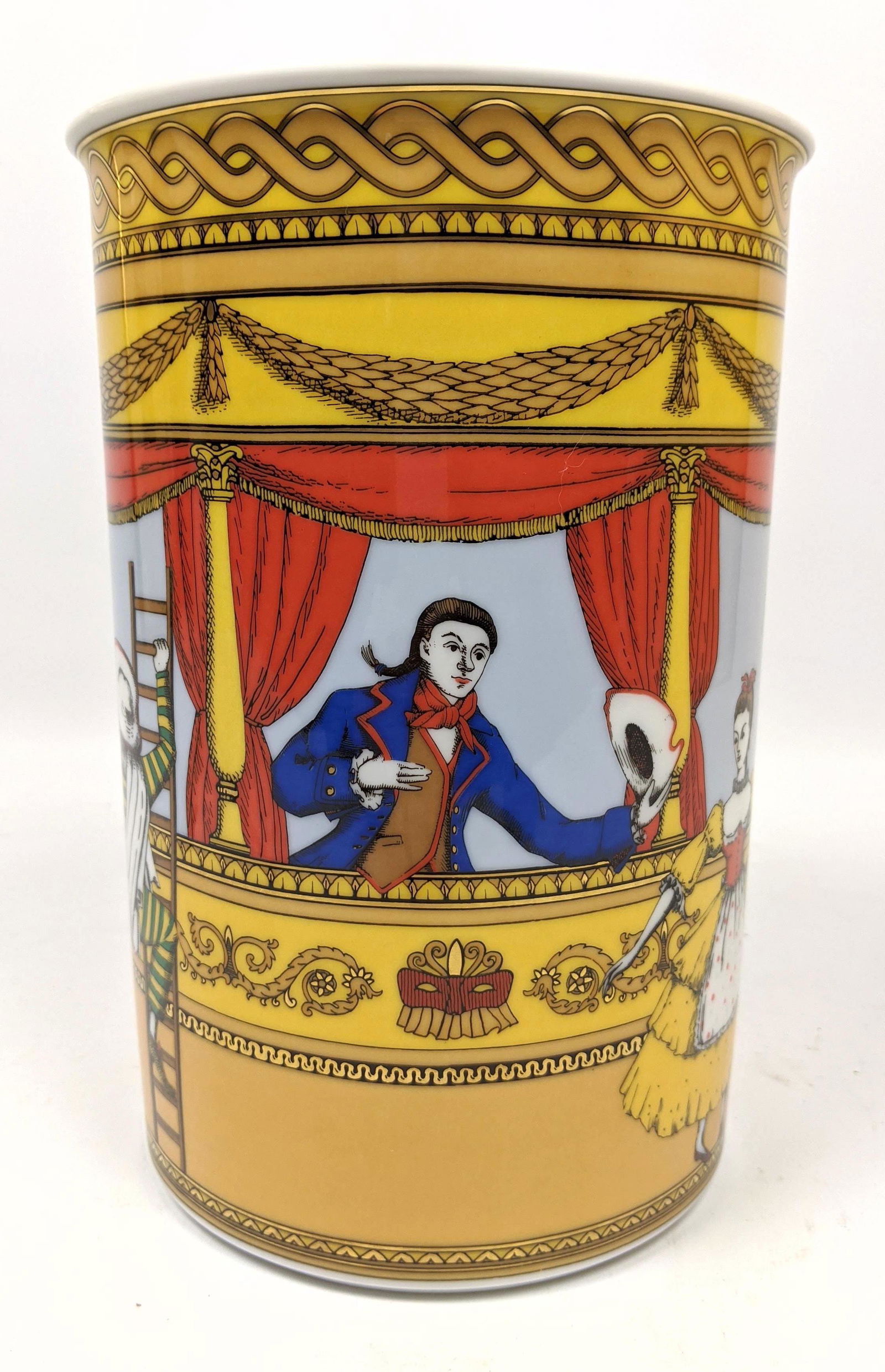 FORNASETTI Decorated Vase. COMMEDIA DELL ARTE. Rosentha (1 of 8)