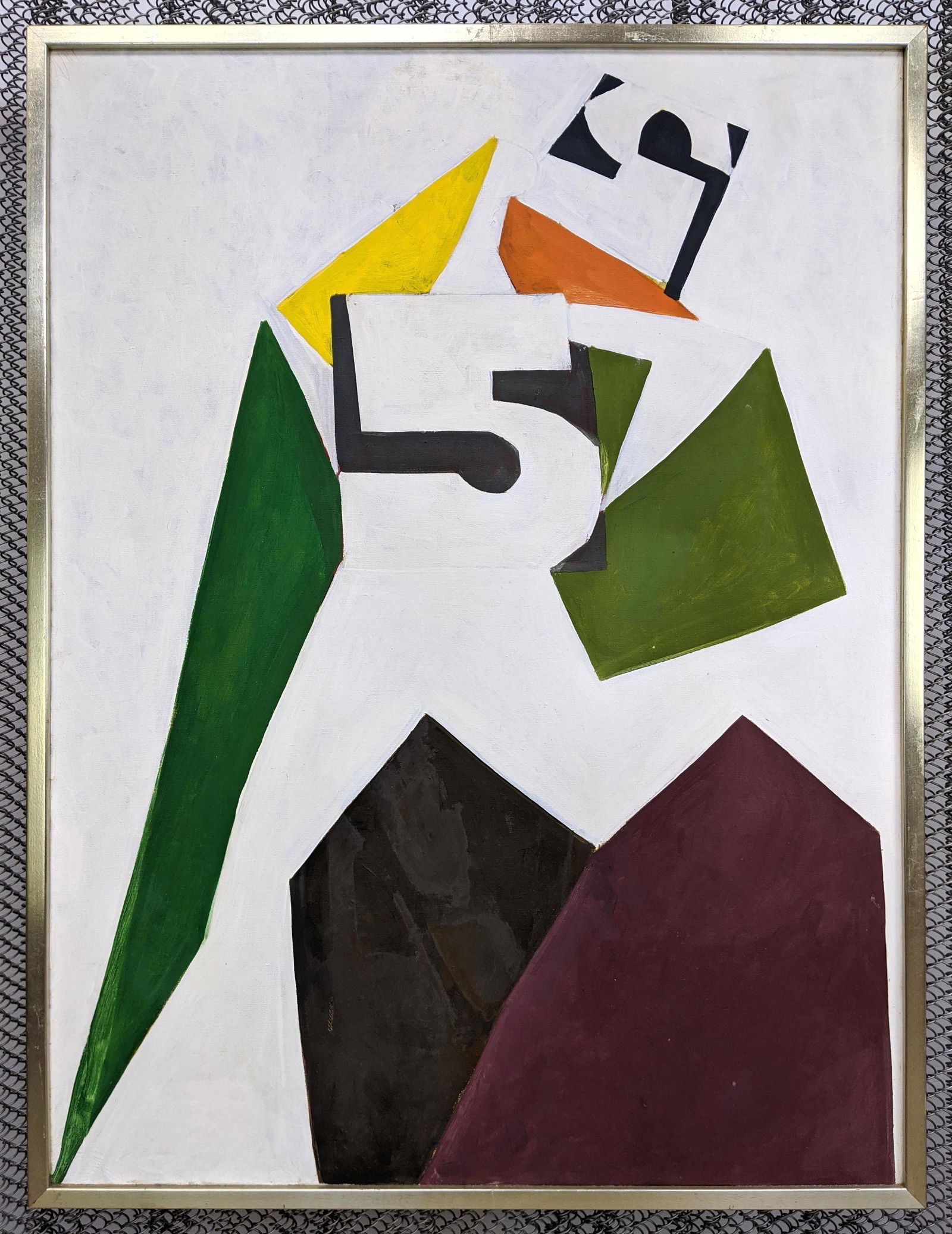 GEORGE D'AMATO Abstract Graphic Oil Painting on Canvas. (1 of 8)