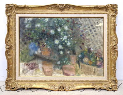 DAVID FERTIG Painting Under Glass. Signed and Dated 82: DAVID FERTIG Painting Under Glass. Signed and Dated 82-- Dimensions: Image Size: H: 23 inches: W: 33 inches -- FRAME SIZE: Frame Height 32.5 inches - Frame Width 42 inches ---