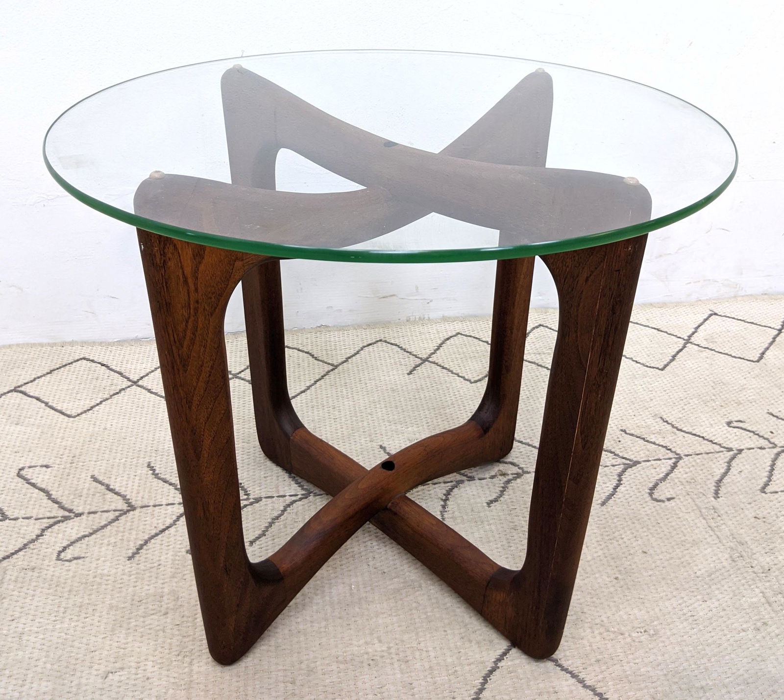 ADRIAN PEARSALL Side Table with Glass Top. American Mod (1 of 9)