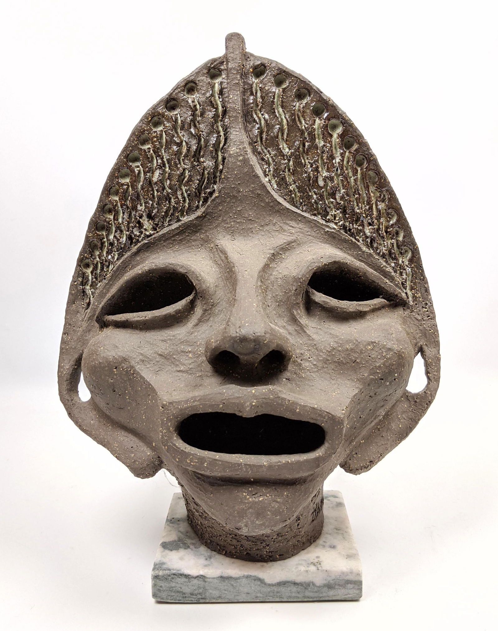 GEORGE D'AMATO Pottery Table Sculpture. Bust Sculpture. (1 of 10)