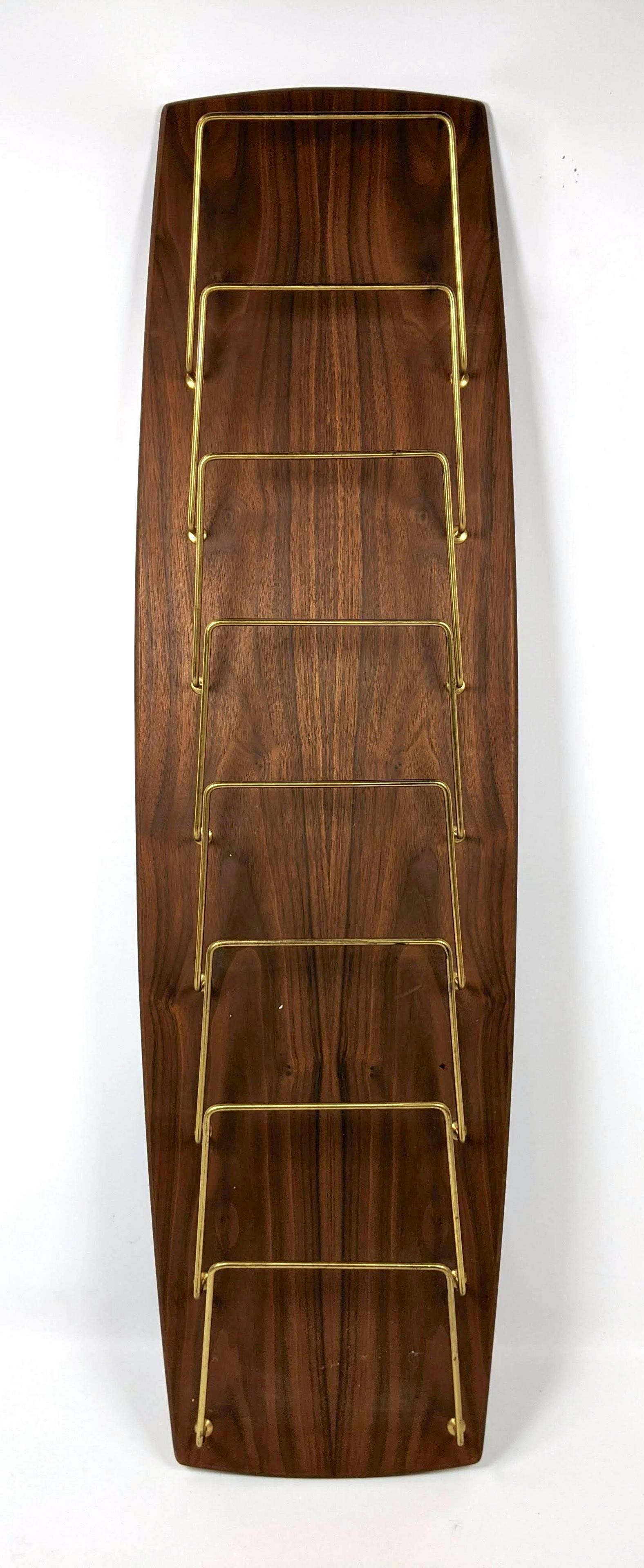 Mid Century Modern Wall Mount Magazine Paper Rack. (1 of 12)