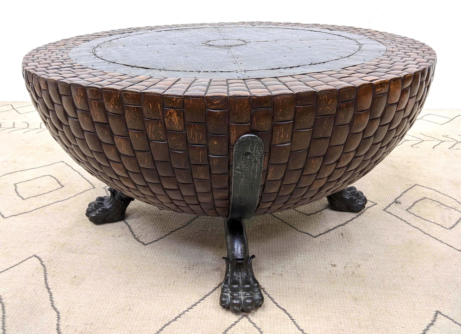 MAITLAND SMITH Coffee Cocktail Table. Metal Mounted and (1 of 10)