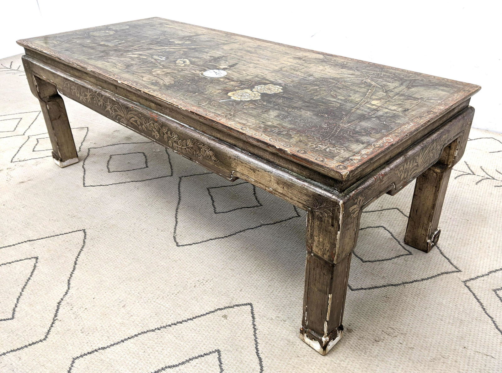 MAX KUEHNE Coffee Cocktail Table. Silver leaf and polyc (1 of 20)